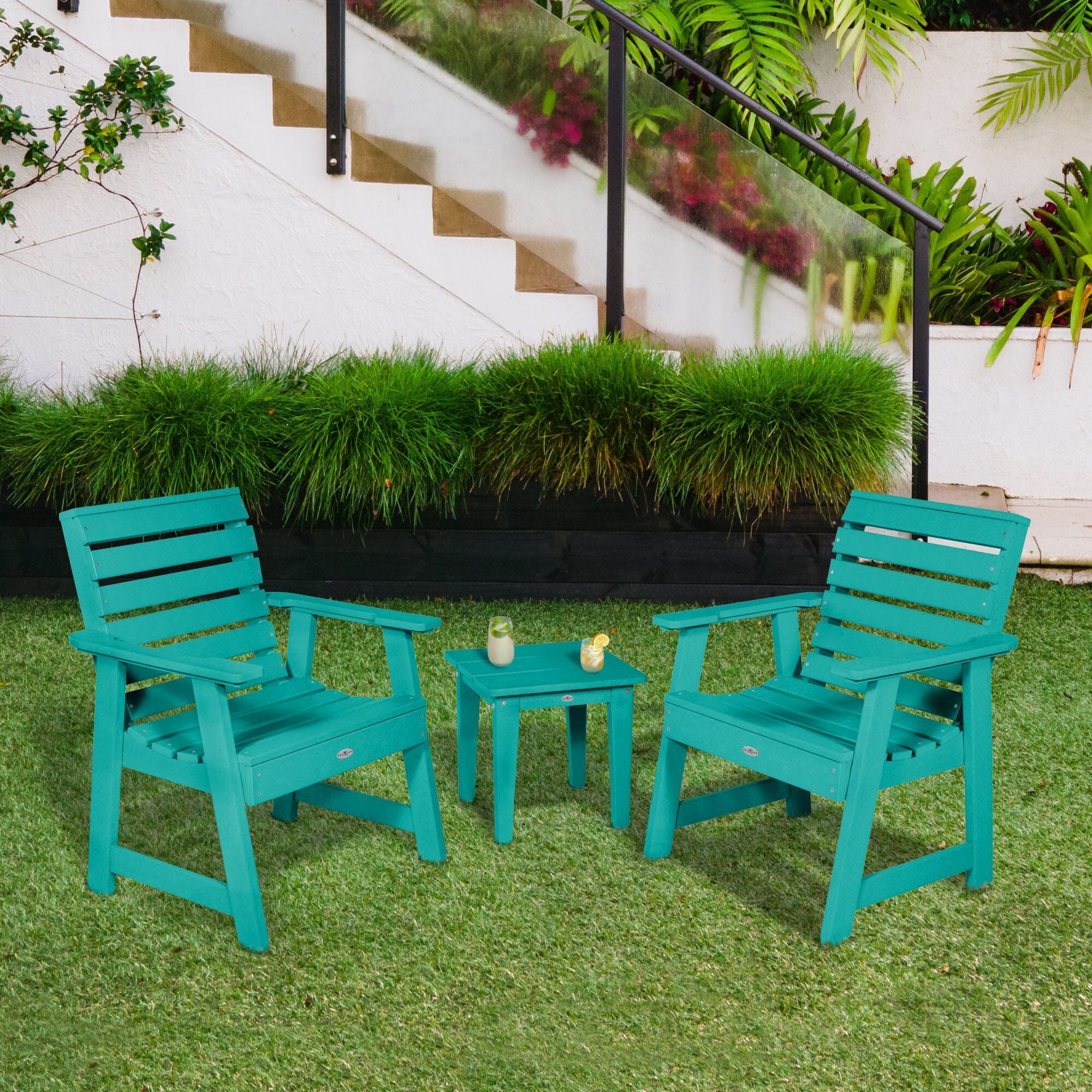 Two Riverside Garden Chairs and Side Table Set - Image 4