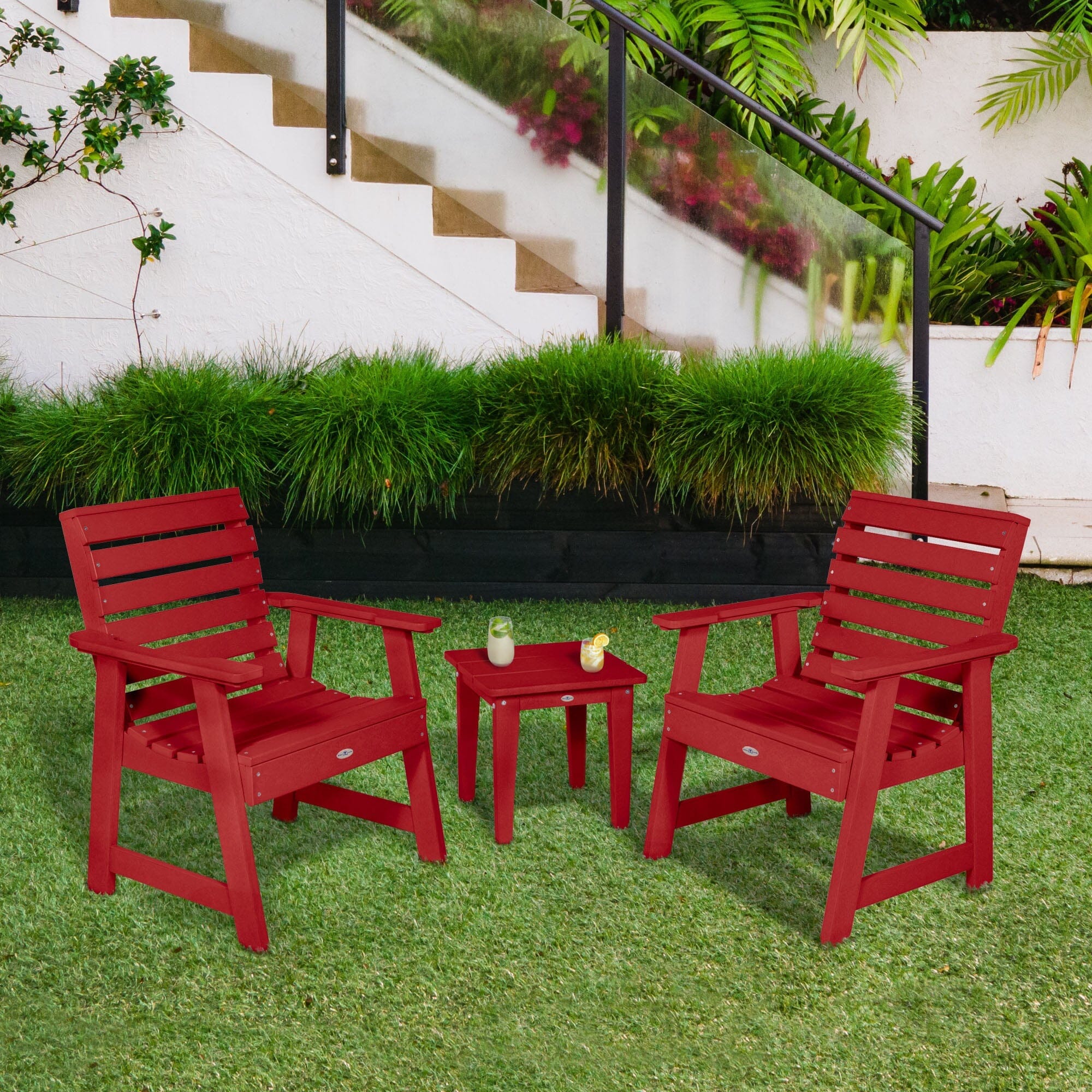Two Riverside Garden Chairs and Side Table Set - Image 6