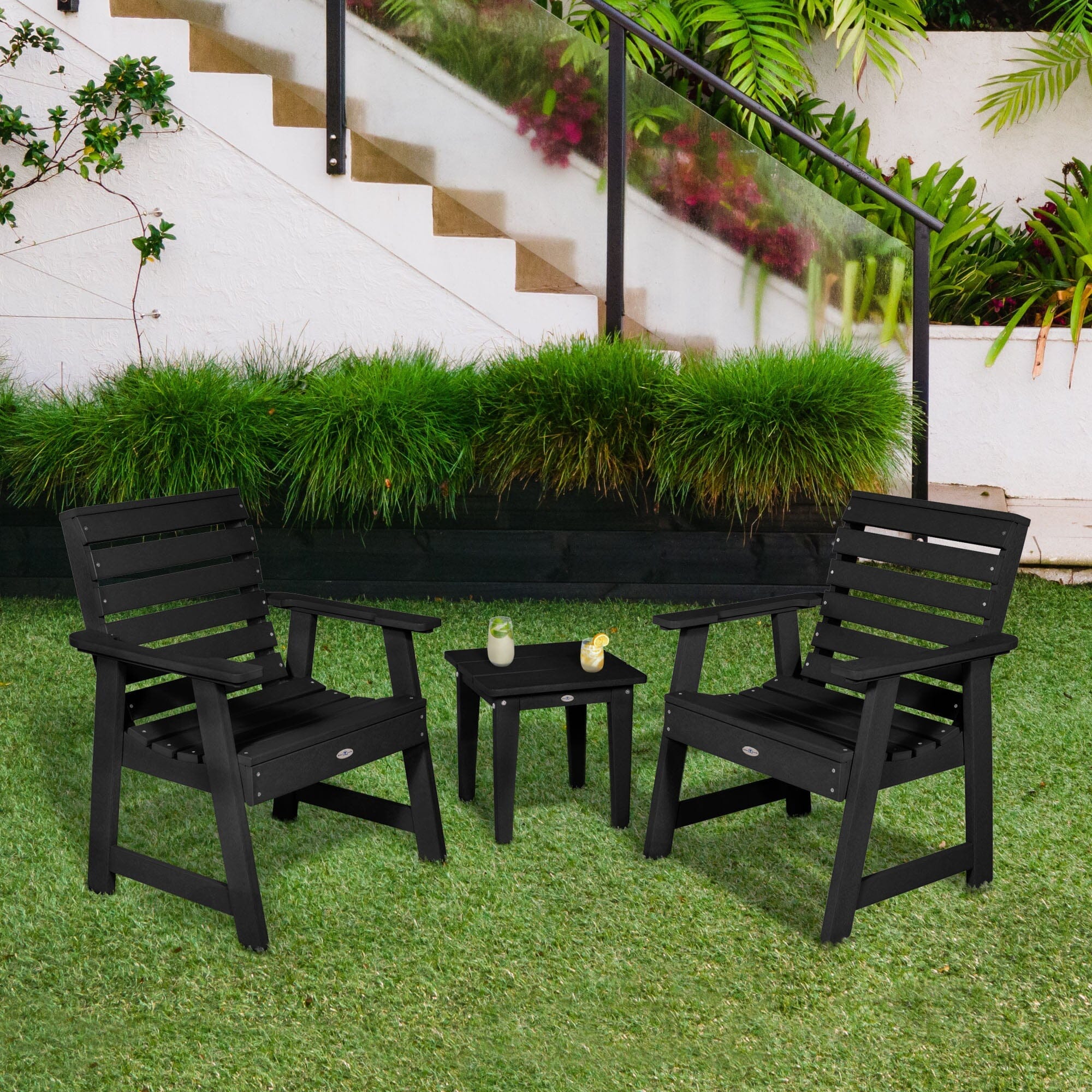 Two Riverside Garden Chairs and Side Table Set - Image 8