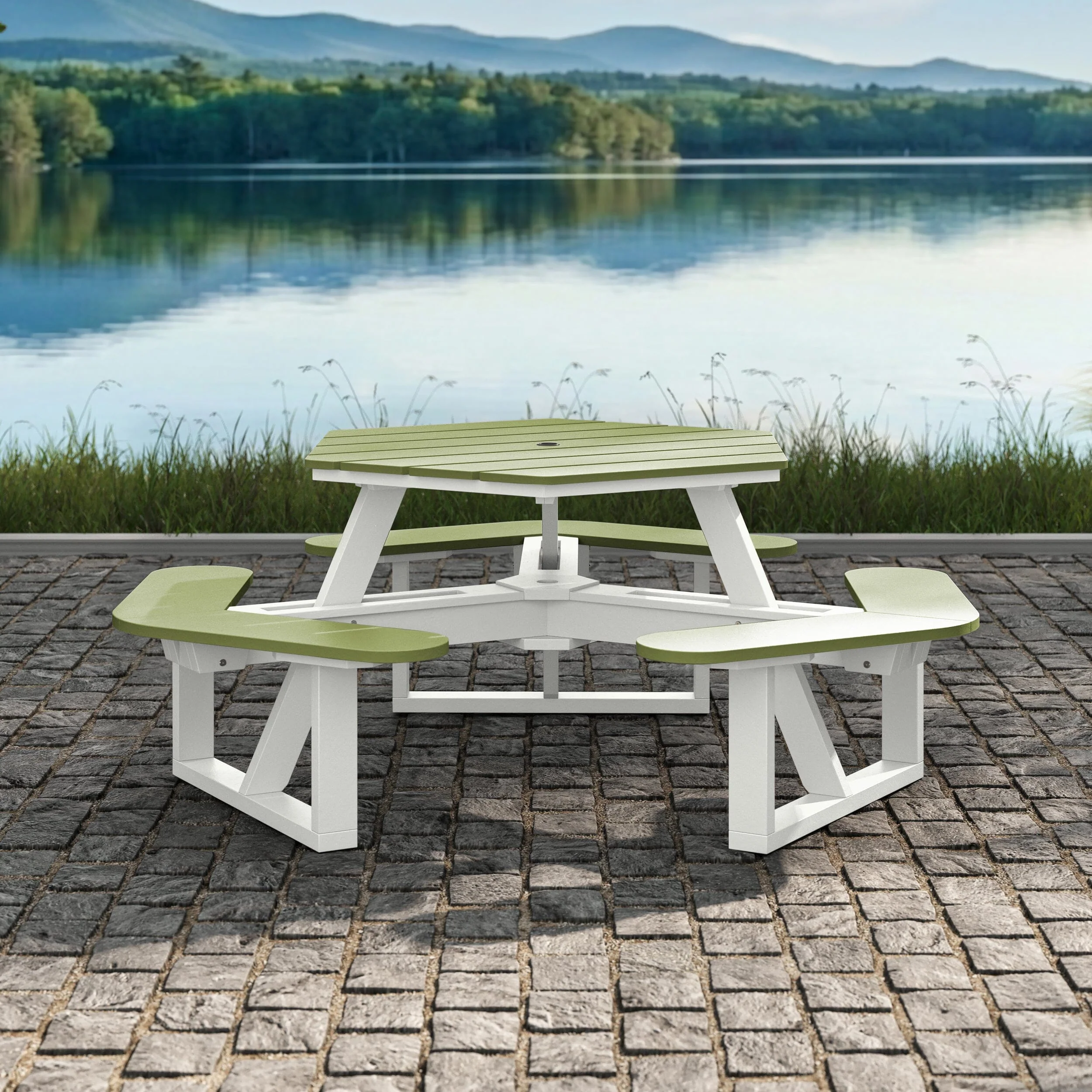 Shoreline Hexagon Picnic Table - Image 10