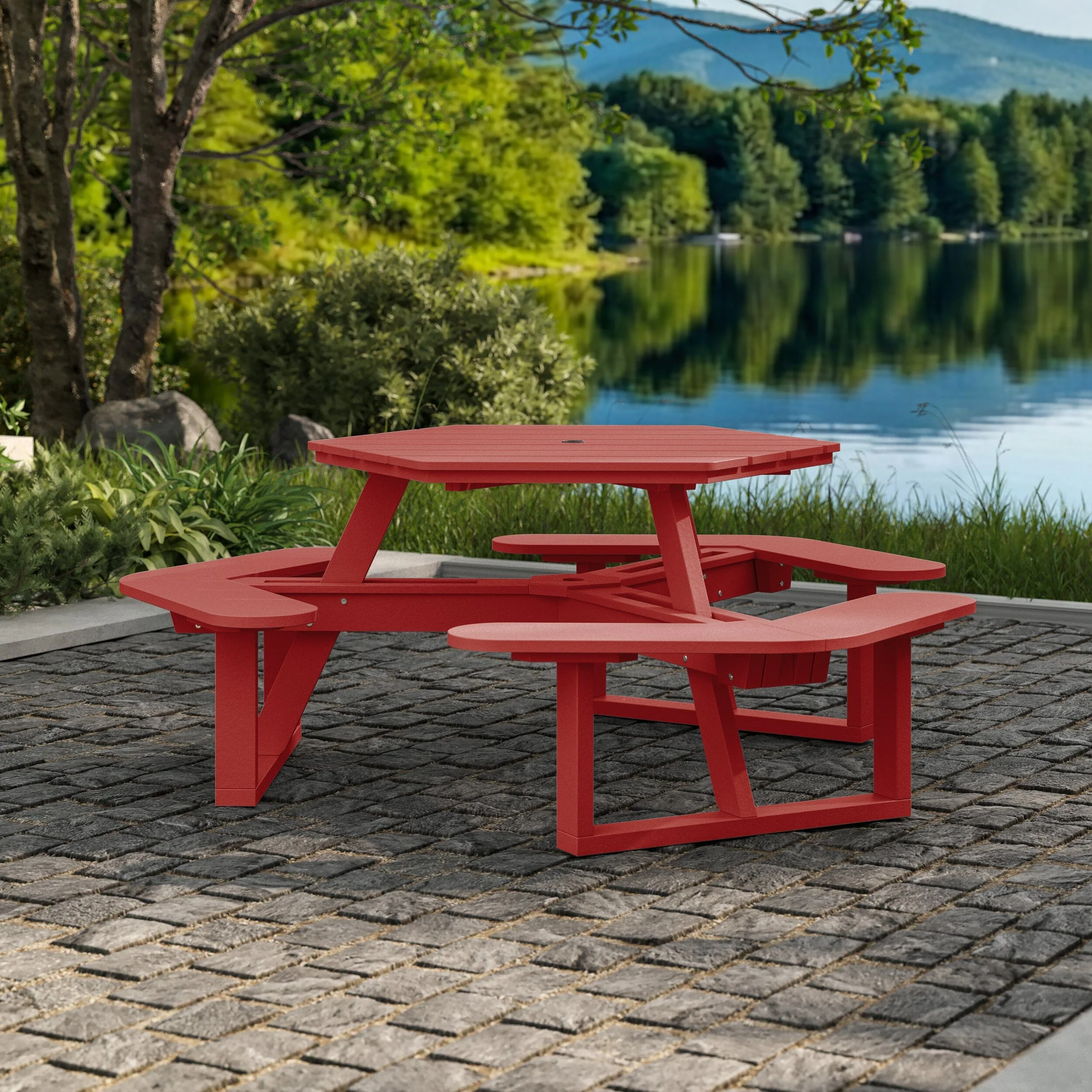 Shoreline Hexagon Picnic Table - Image 14