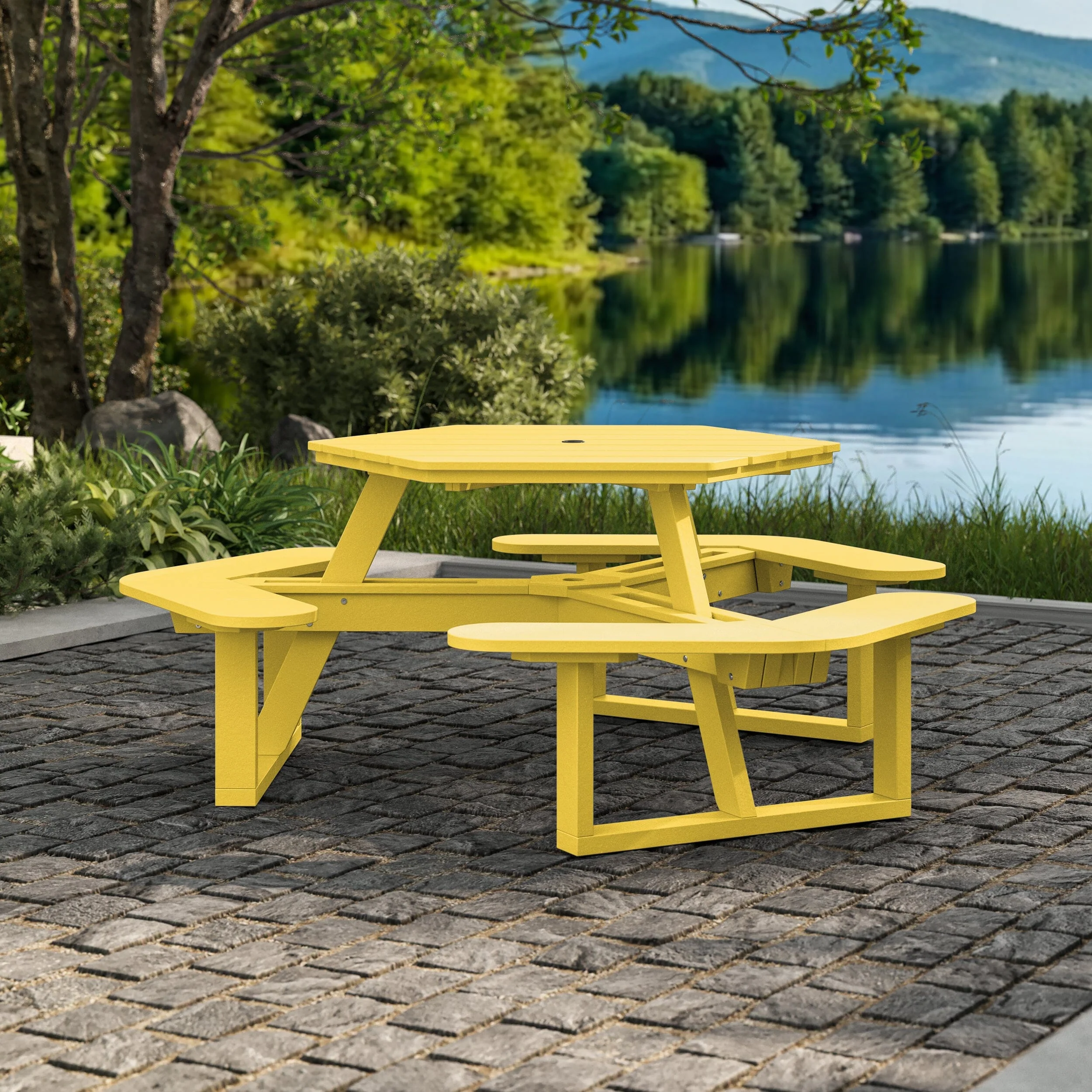 Shoreline Hexagon Picnic Table - Image 19