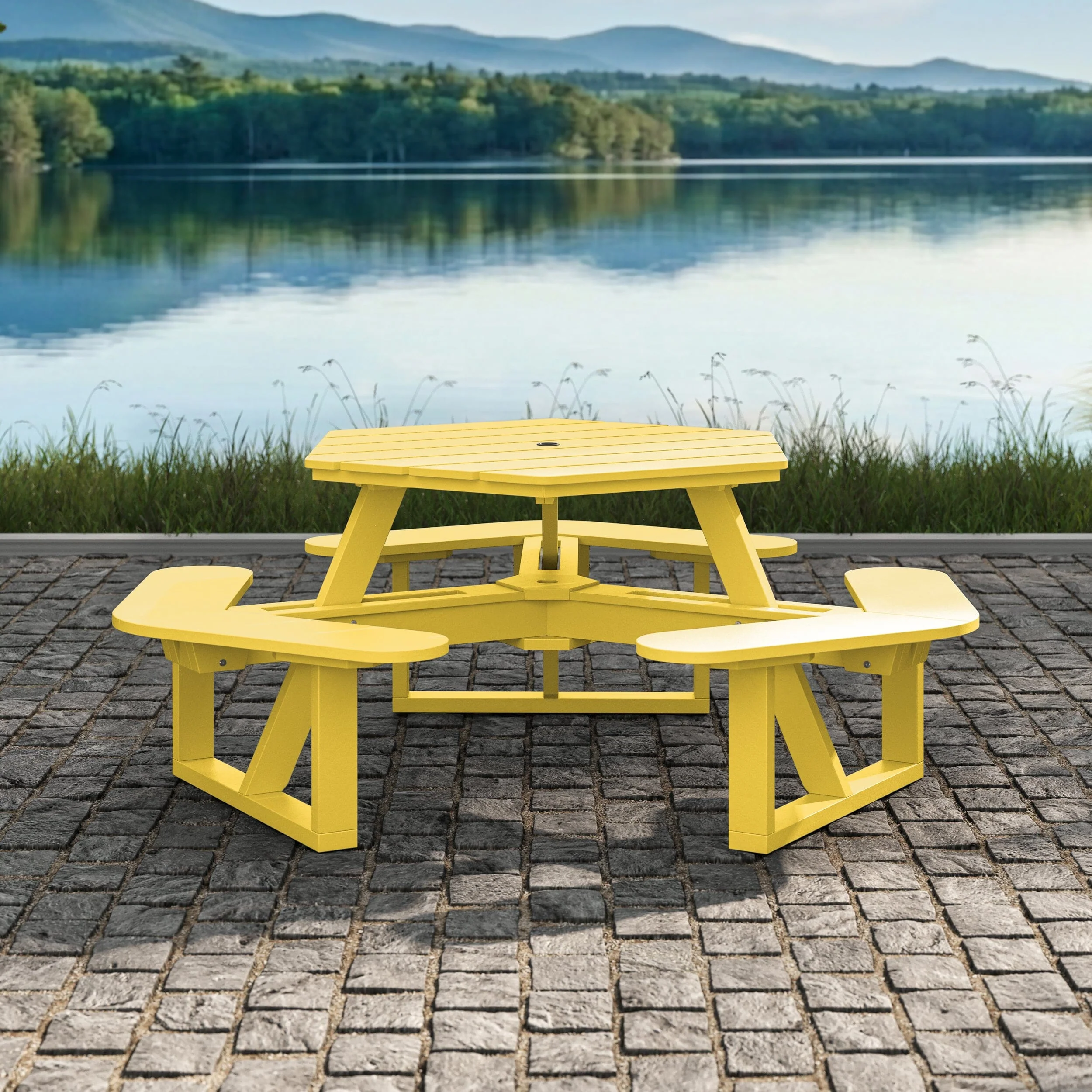 Shoreline Hexagon Picnic Table - Image 20