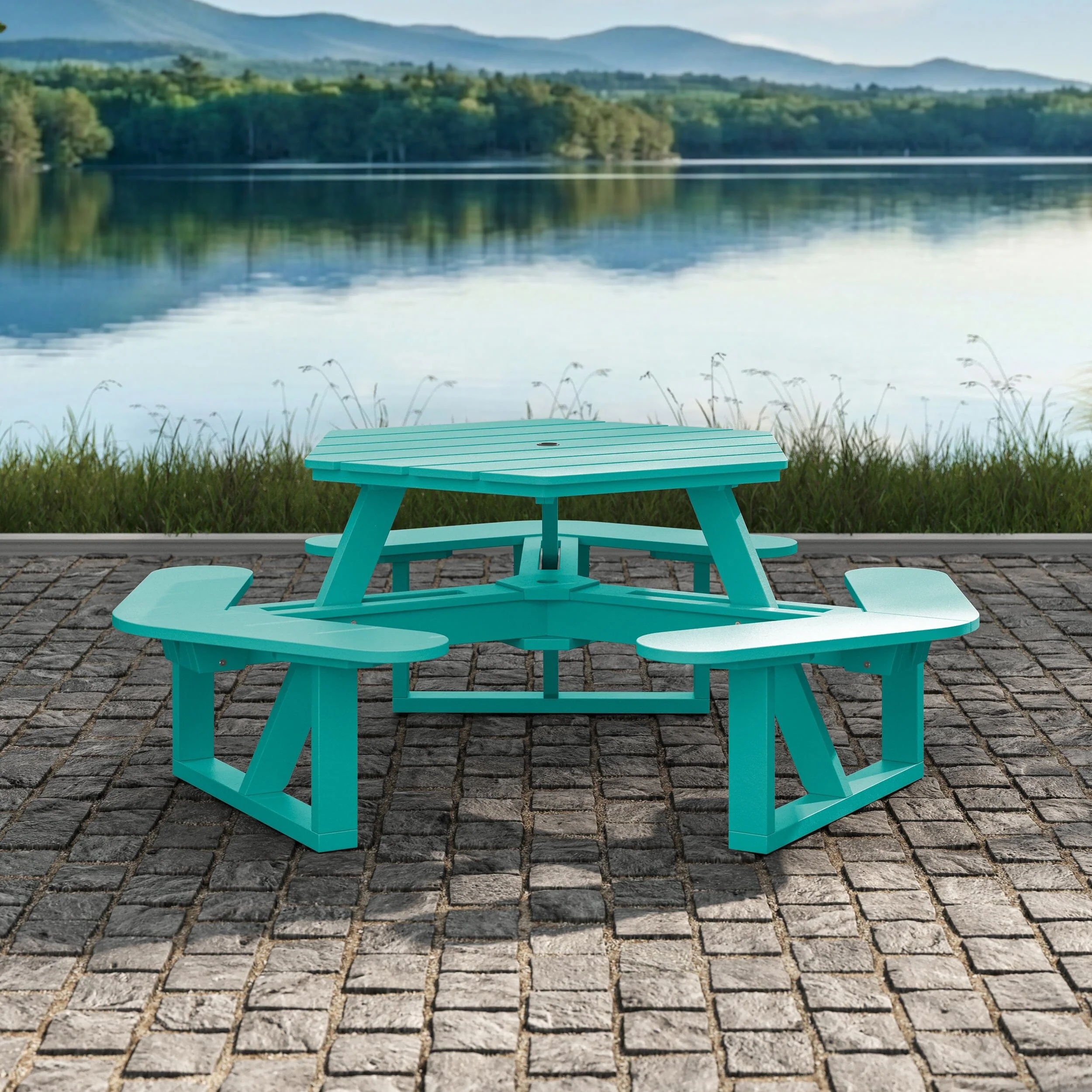 Shoreline Hexagon Picnic Table - Image 25