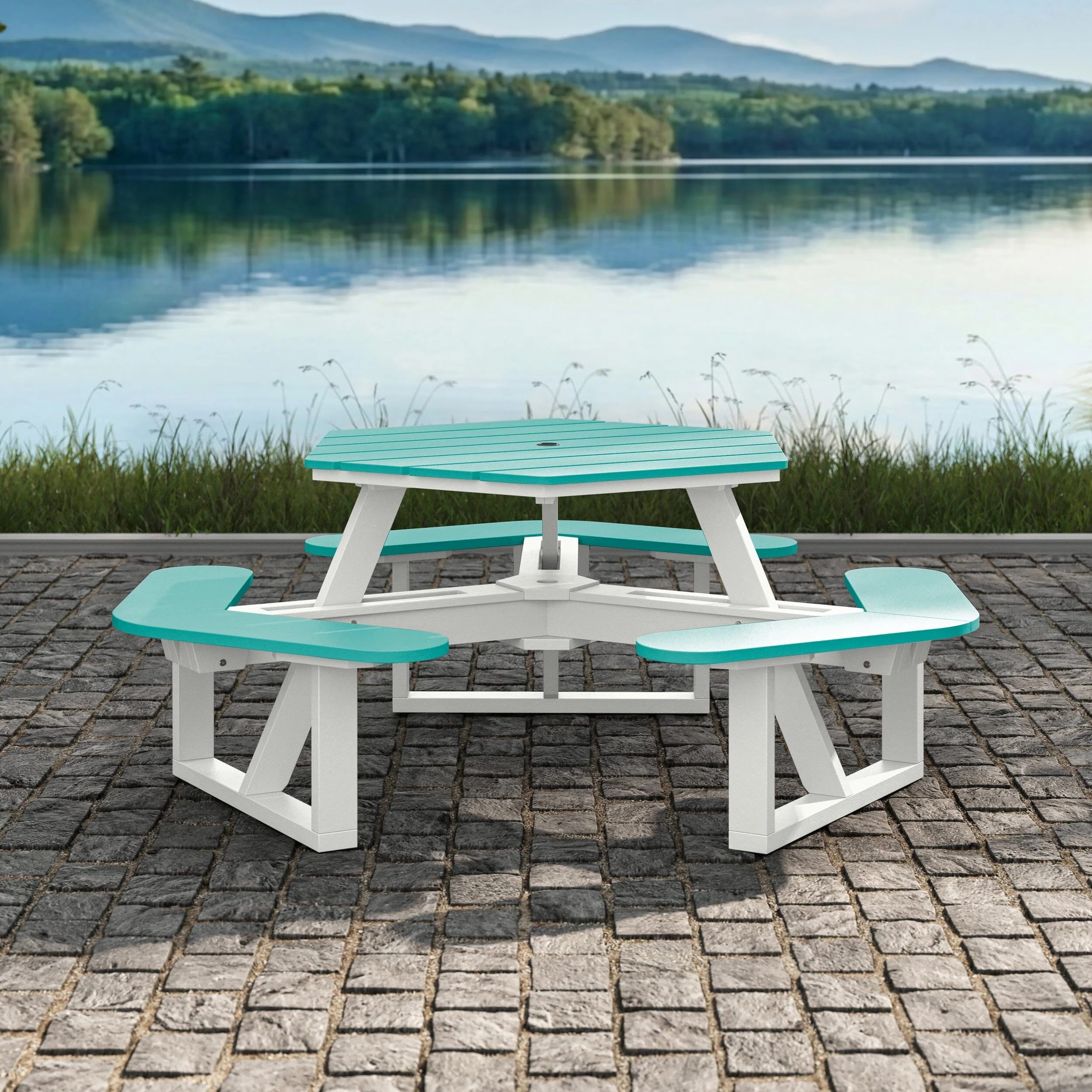Shoreline Hexagon Picnic Table - Image 5
