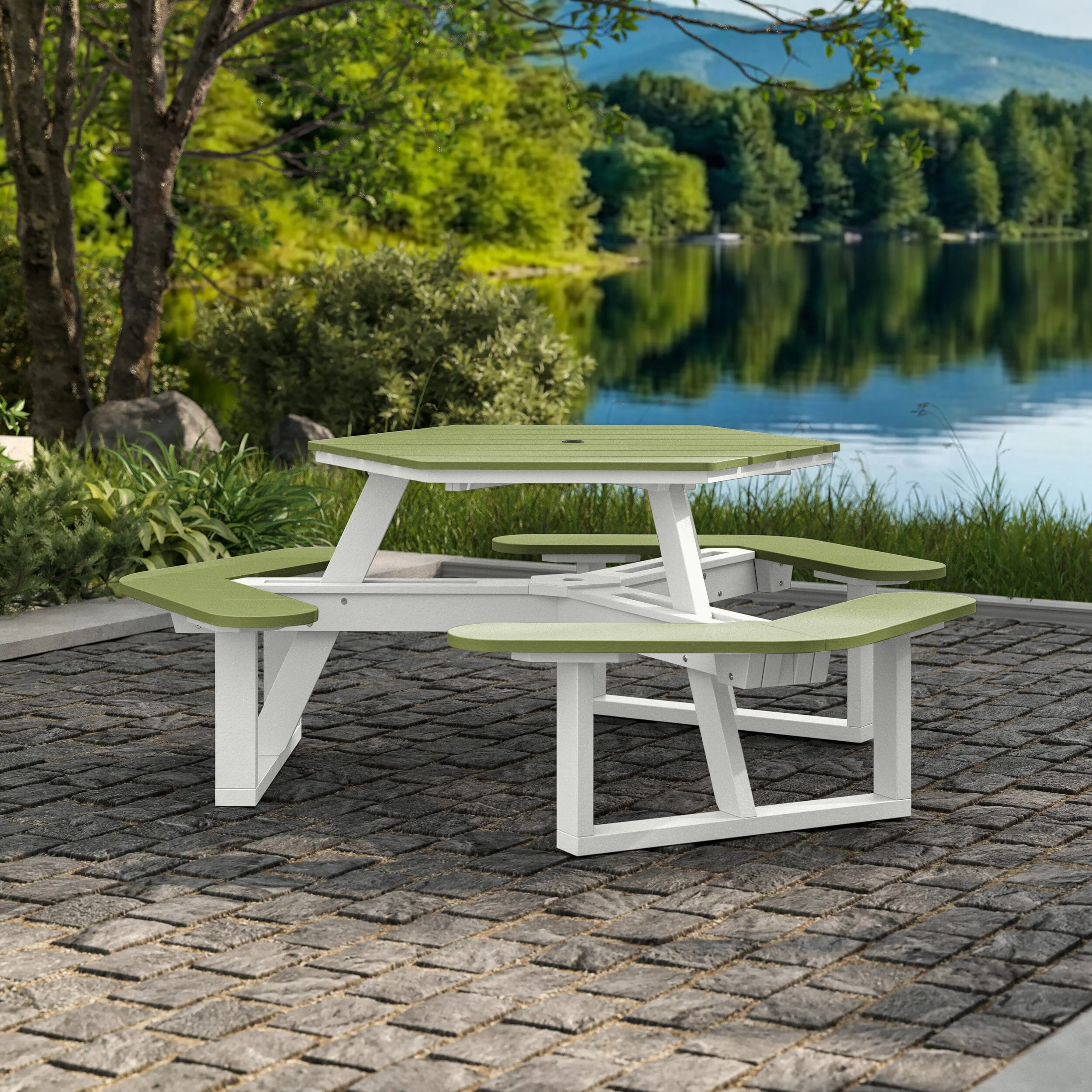 Shoreline Hexagon Picnic Table - Image 9