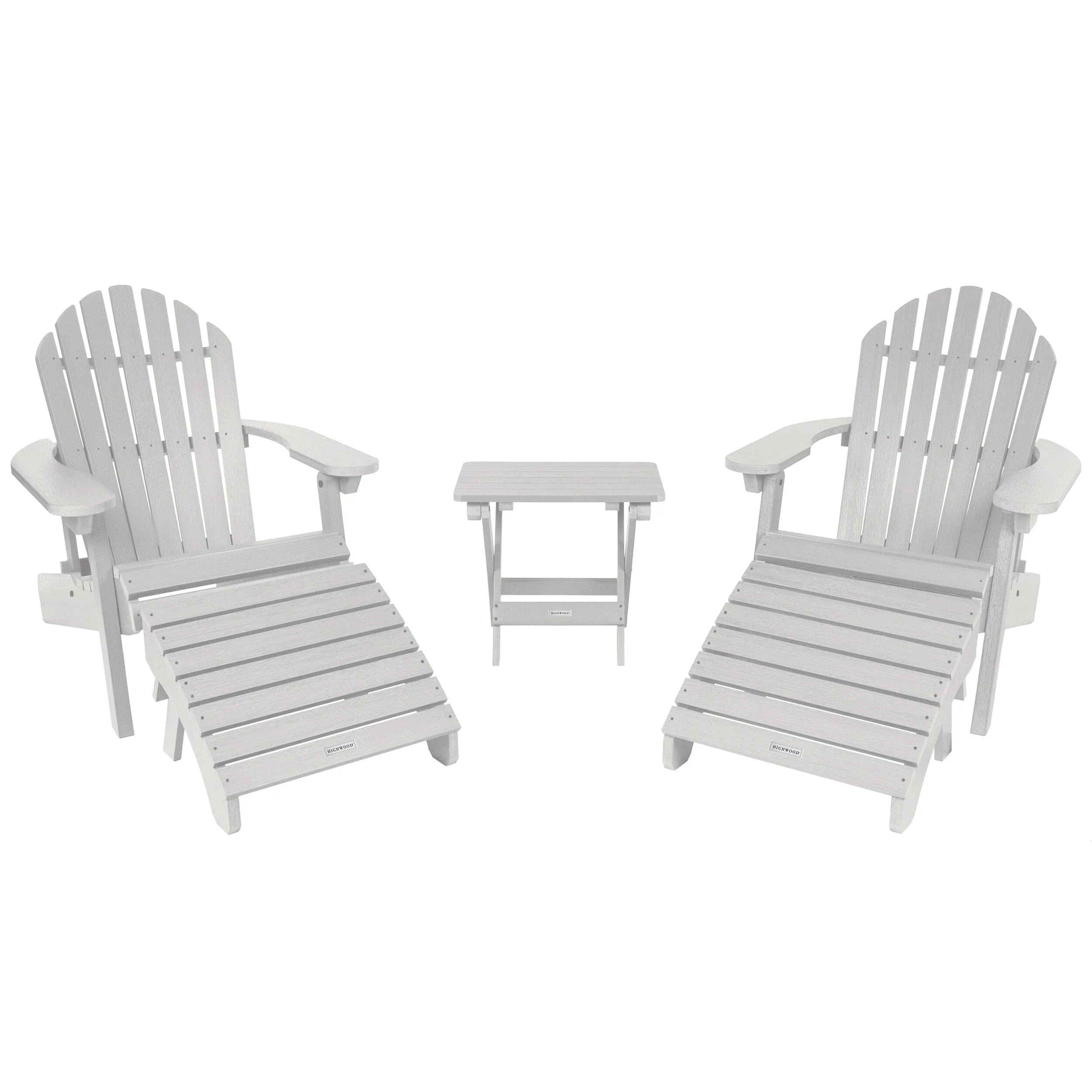 2 Hamilton Adirondack Chairs, 2 Ottomans & Side Table - Image 13