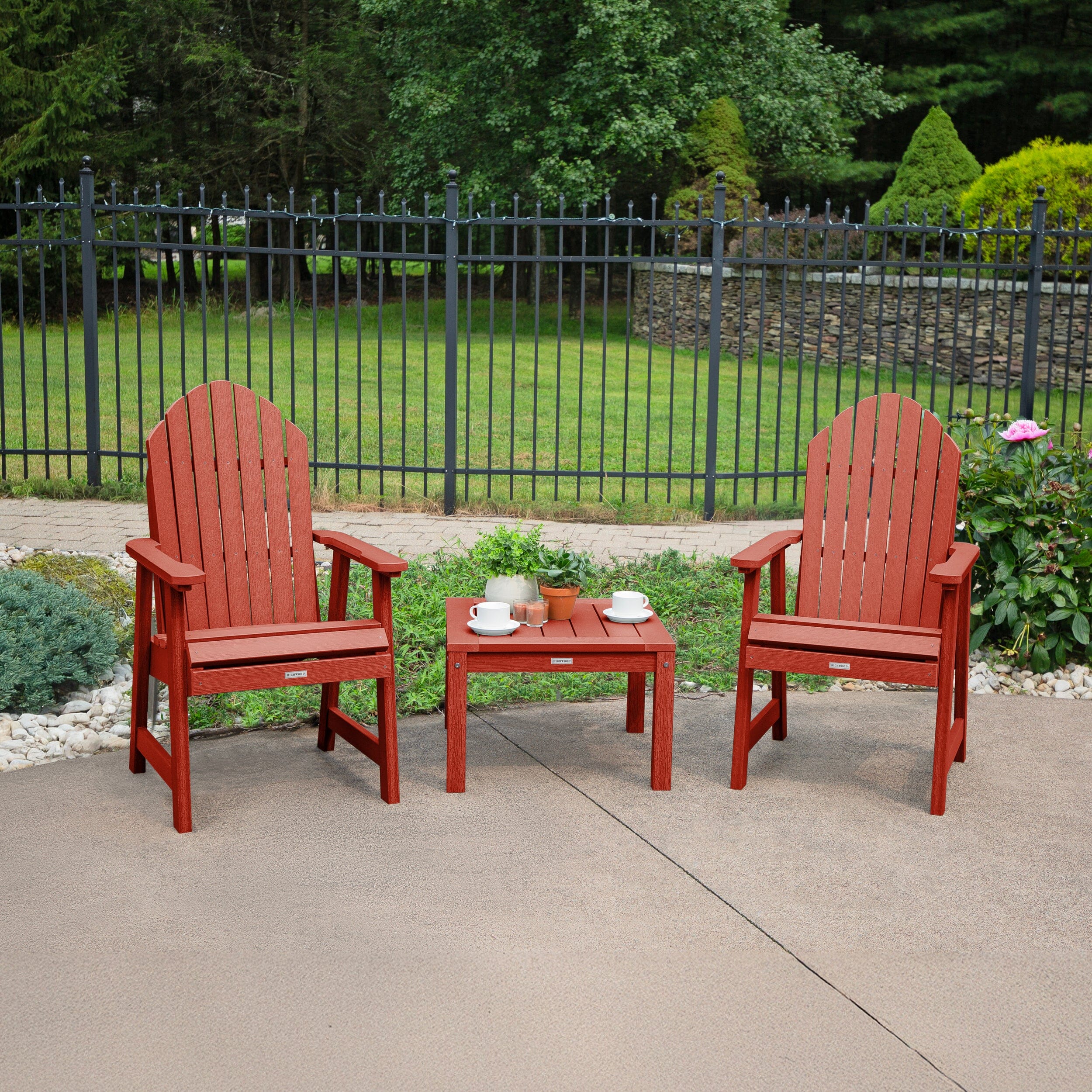 2 Hamilton Deck Chairs with Adirondack Side Table - Image 24