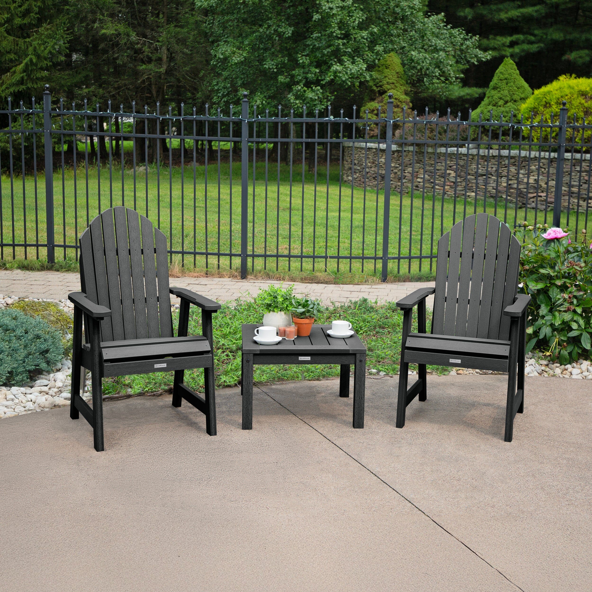 2 Hamilton Deck Chairs with Adirondack Side Table - Image 9