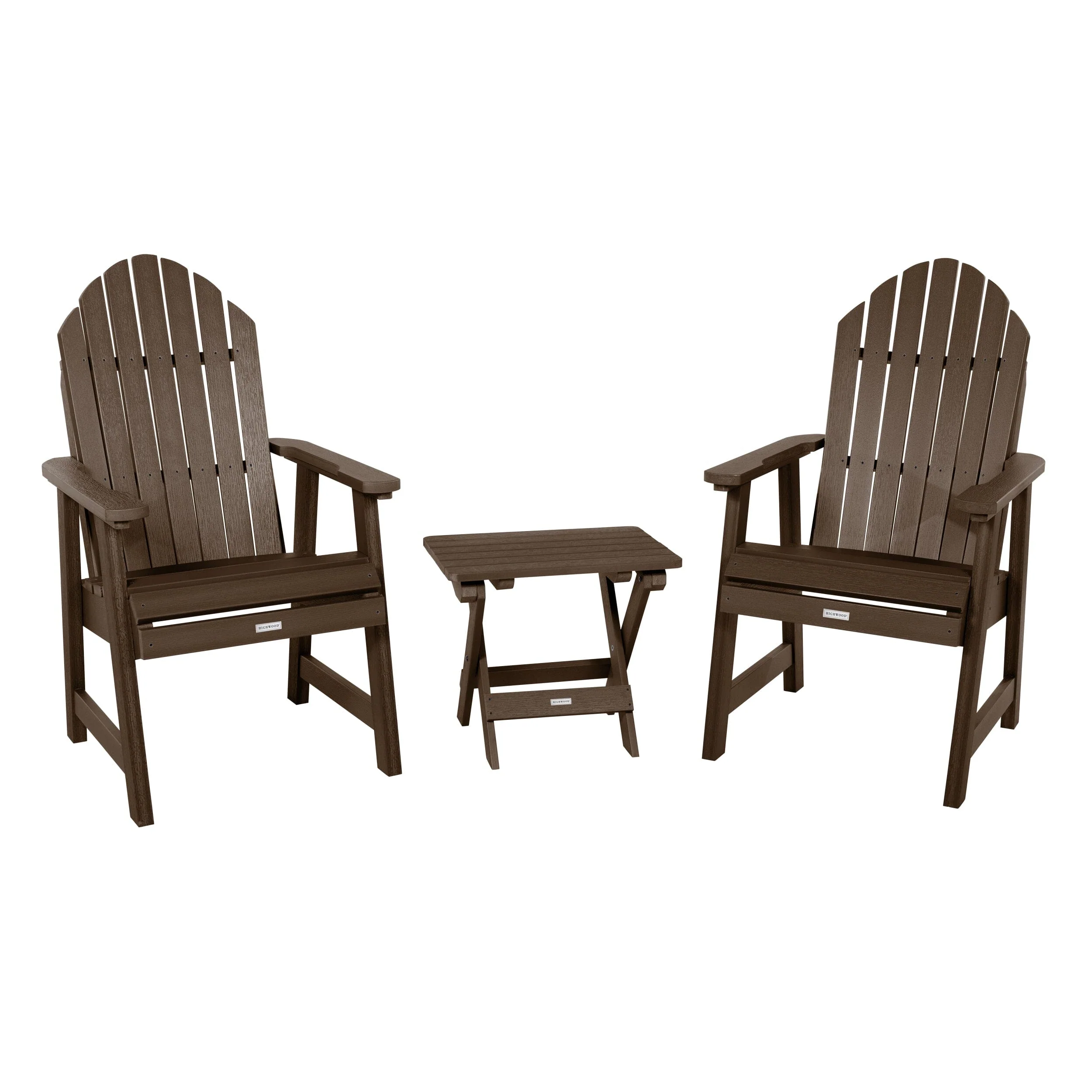 2 Hamilton Deck Chairs with Folding Side Table