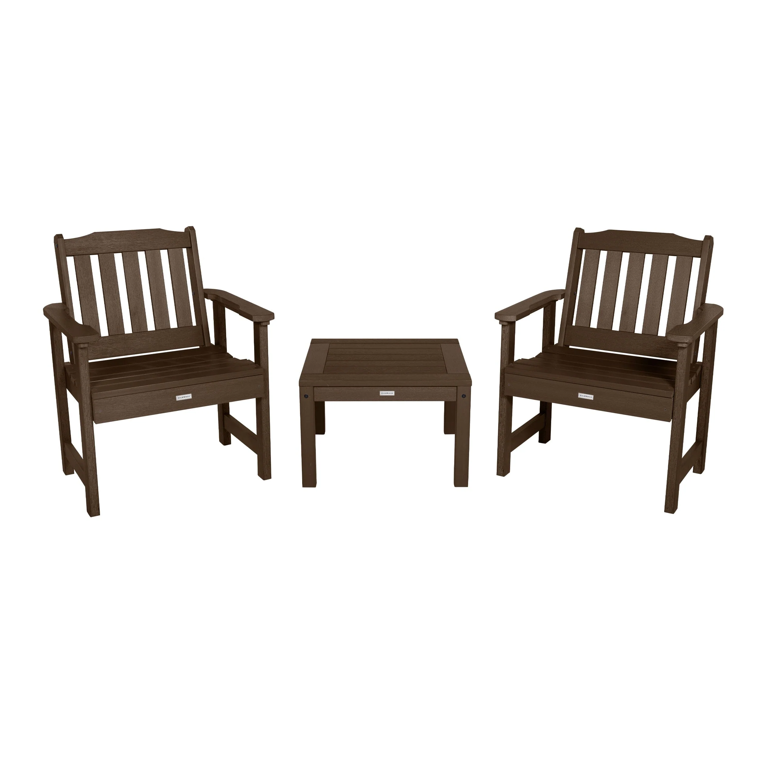 2 Lehigh Garden Chairs with 1 Square Side Table