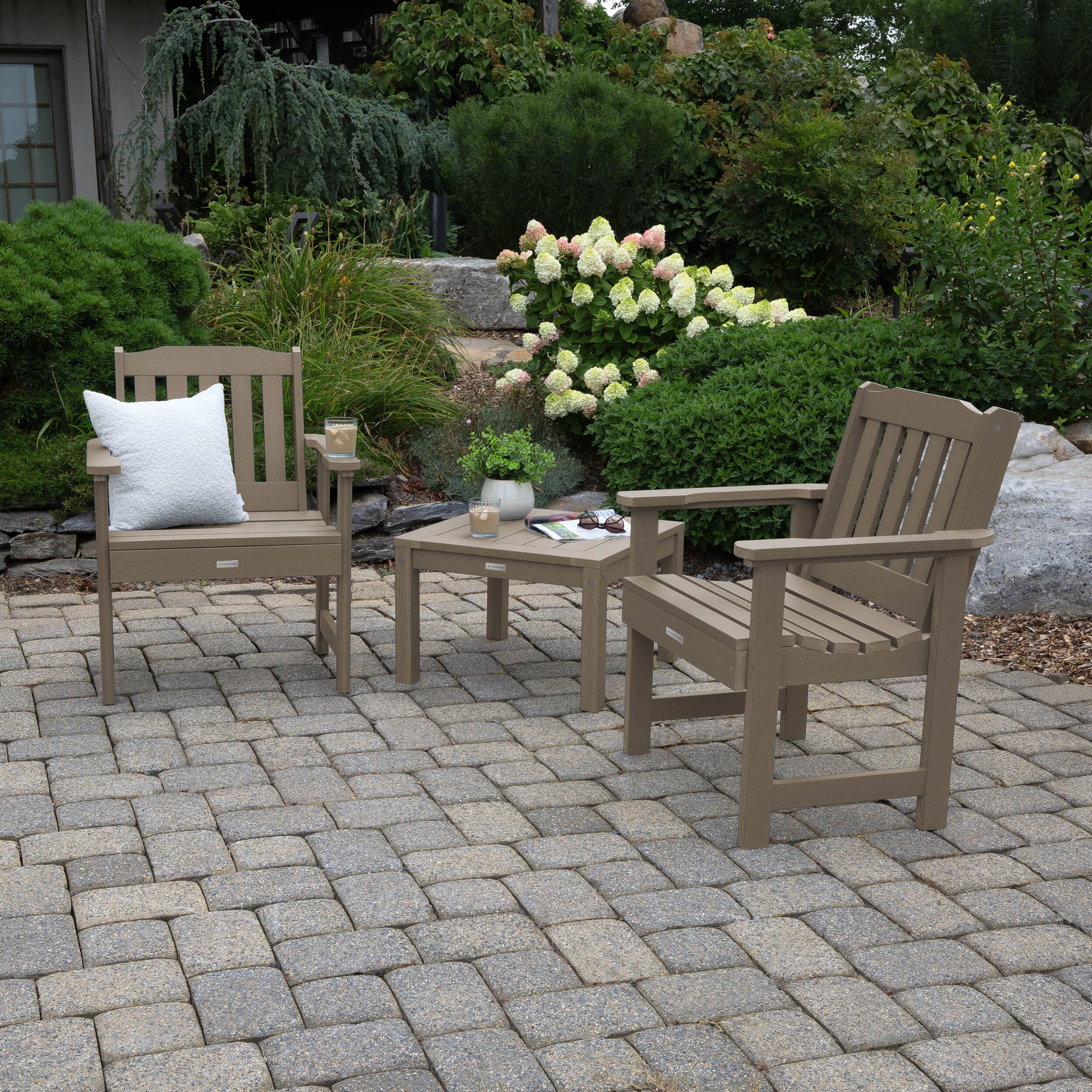 2 Lehigh Garden Chairs with 1 Square Side Table - Image 22