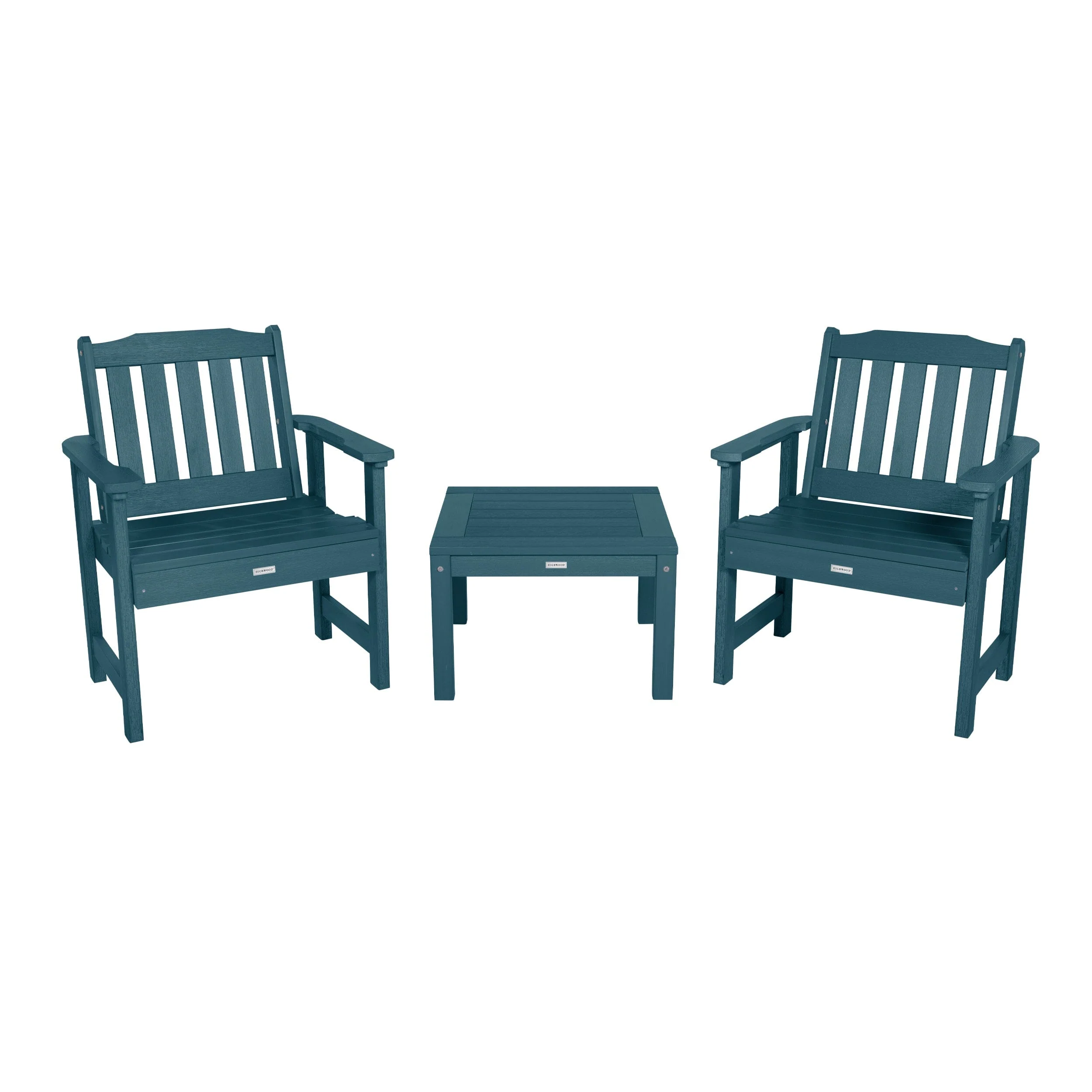 2 Lehigh Garden Chairs with 1 Square Side Table - Image 3