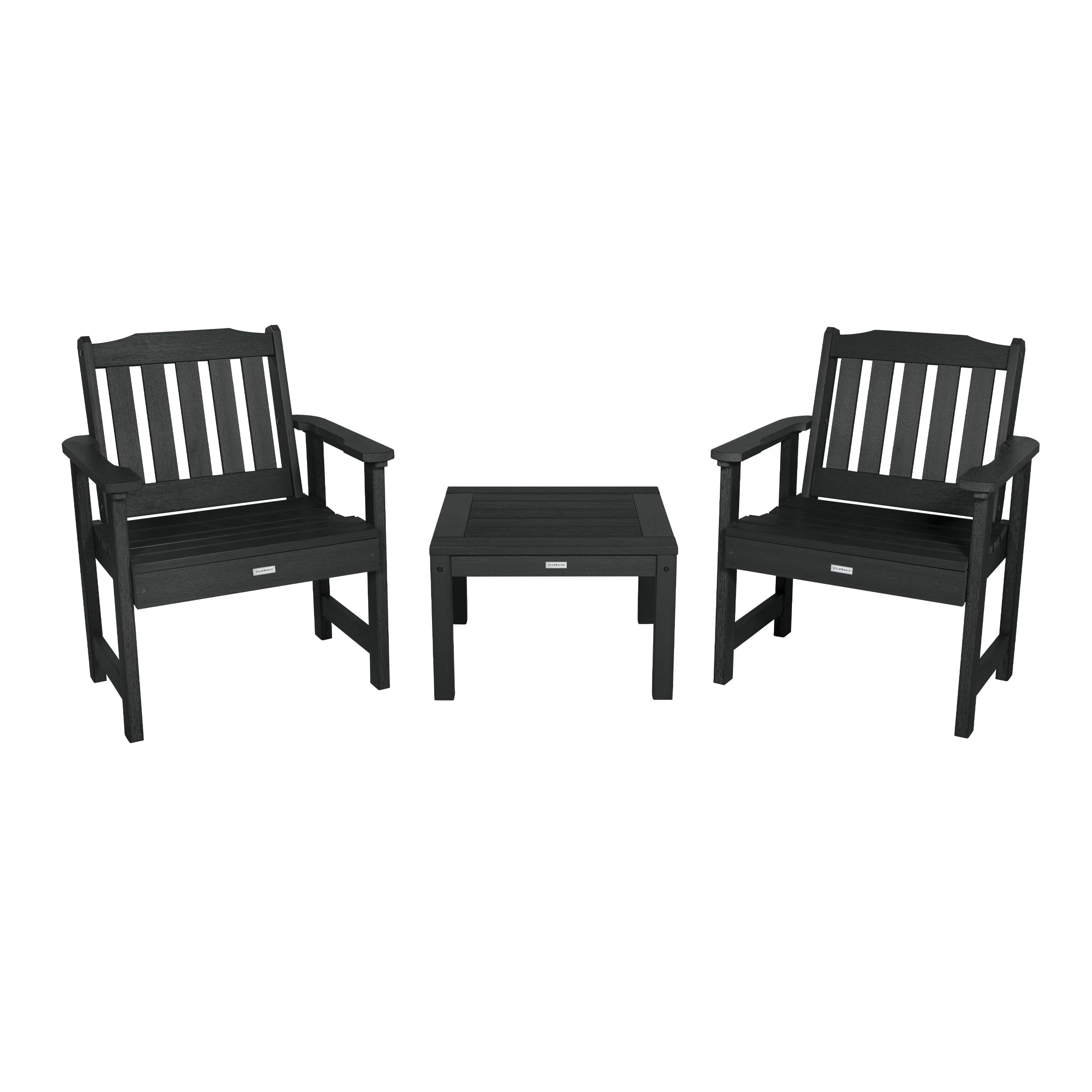 2 Lehigh Garden Chairs with 1 Square Side Table - Image 5