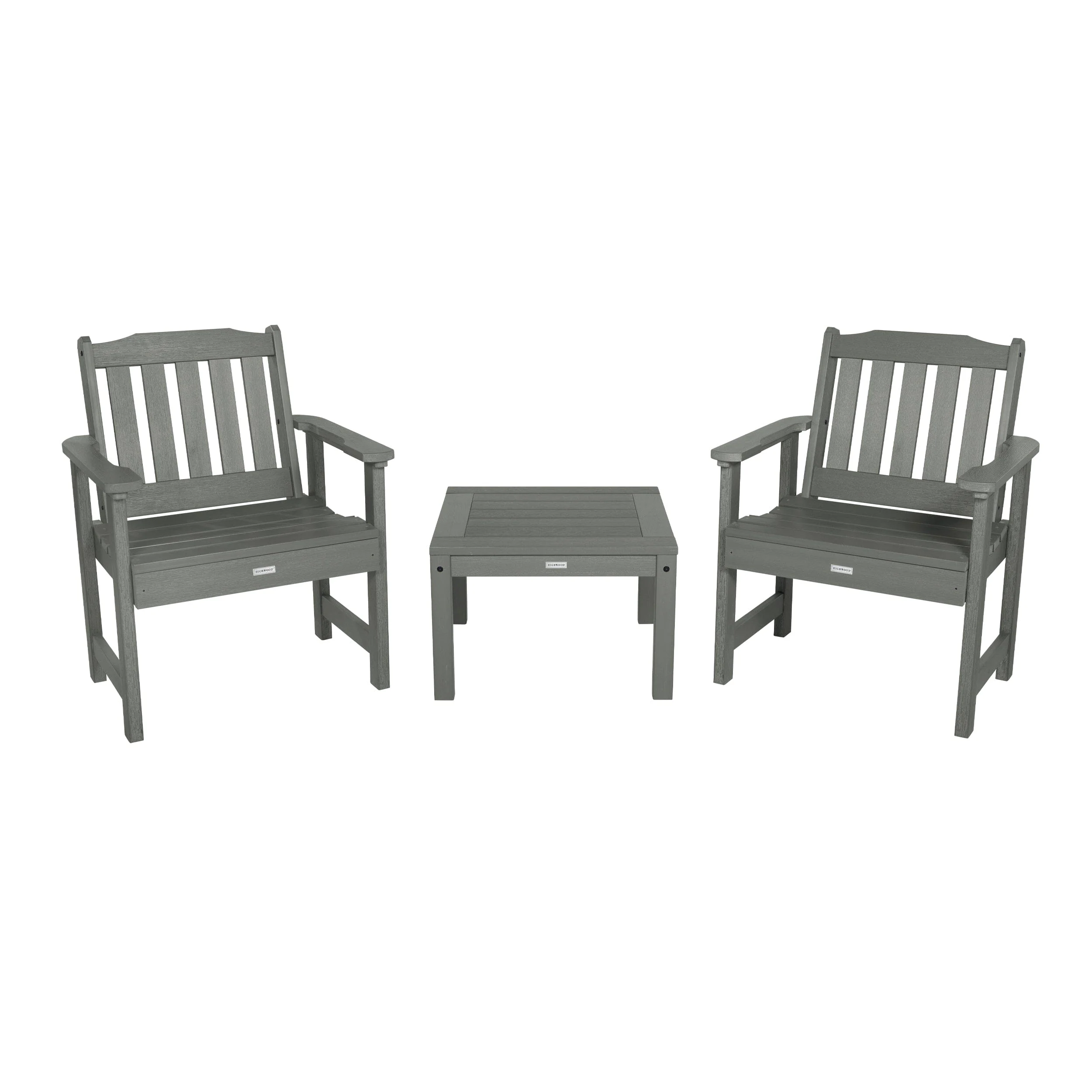 2 Lehigh Garden Chairs with 1 Square Side Table - Image 7