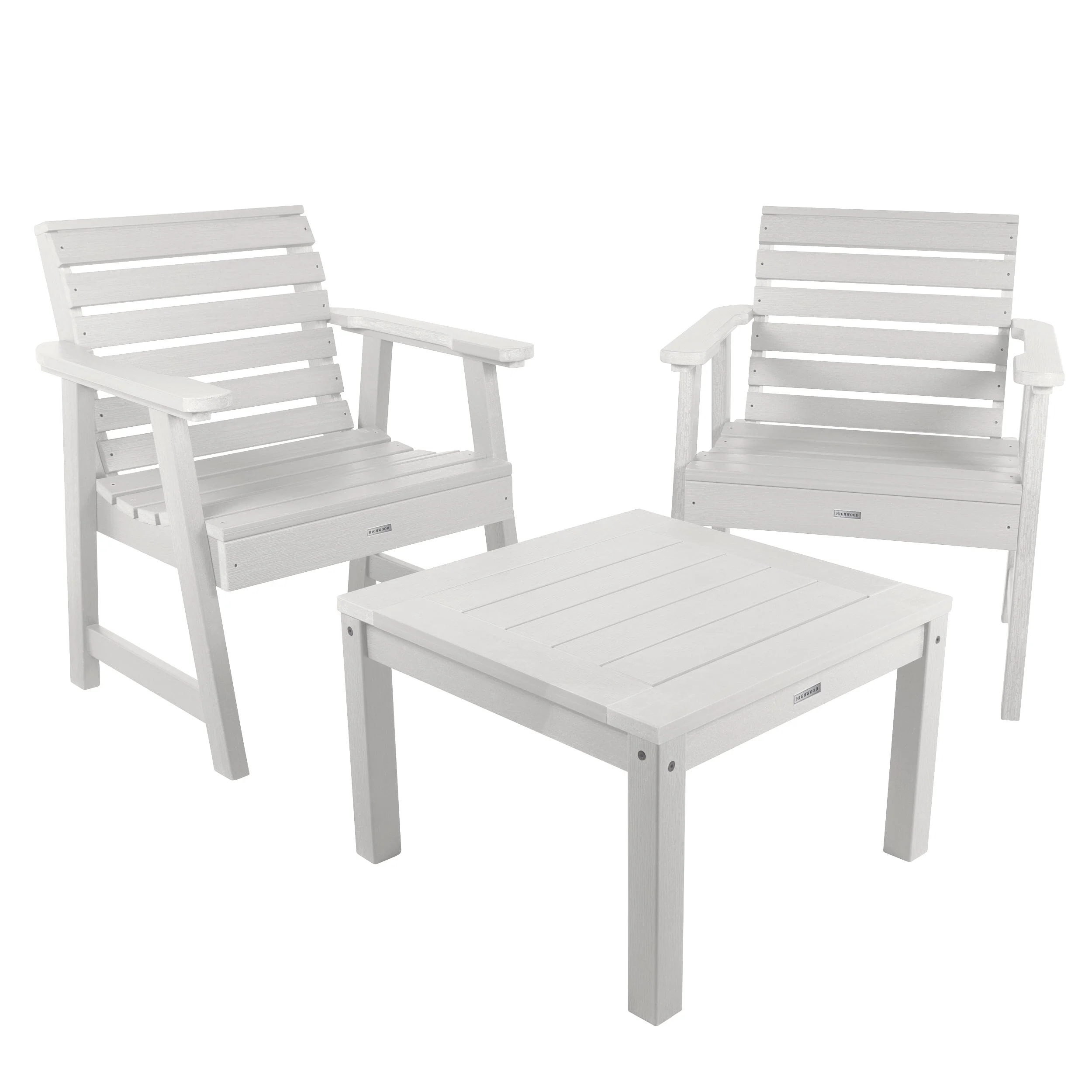 2 Weatherly Garden Chairs with Square Side Table - Image 10