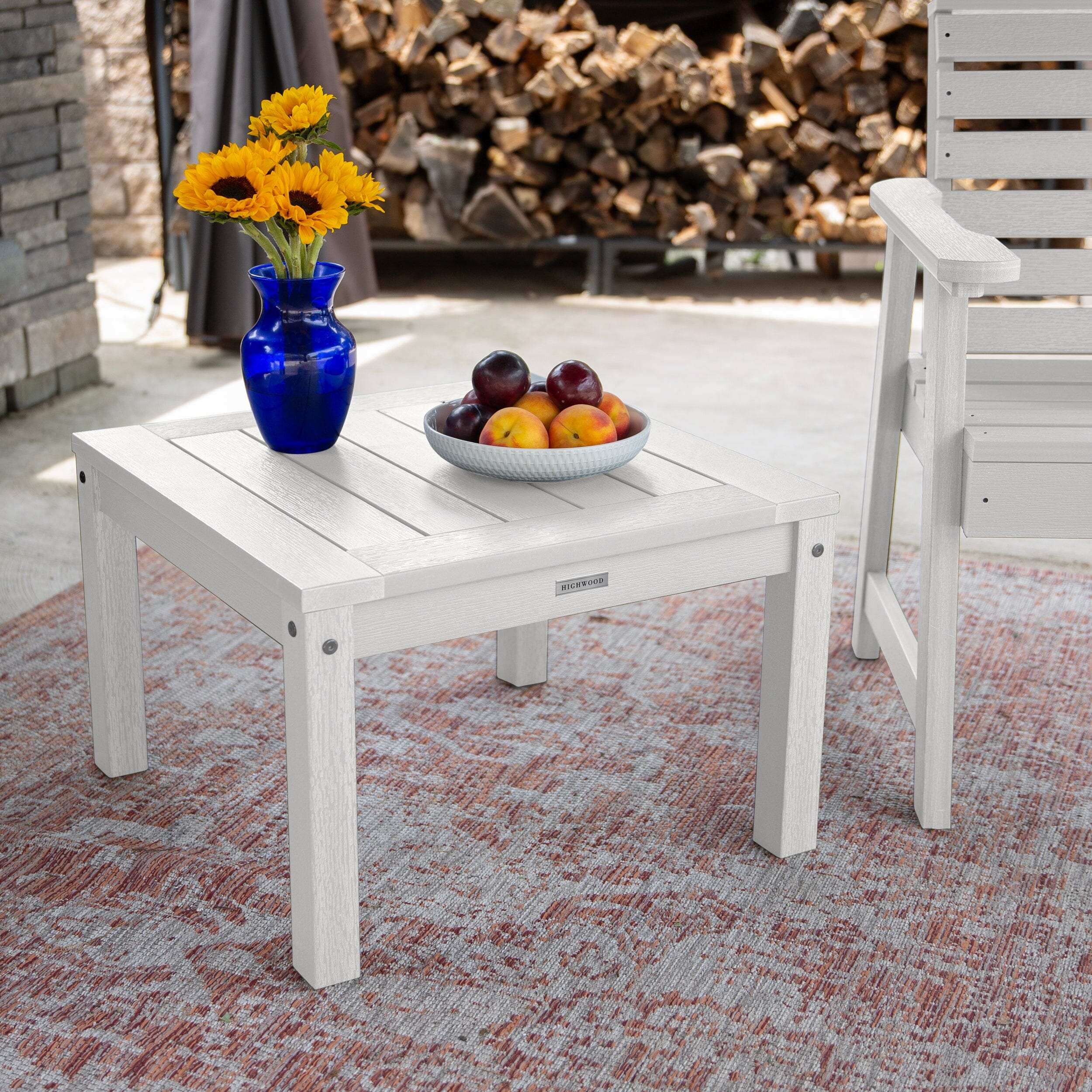 2 Weatherly Garden Chairs with Square Side Table - Image 12