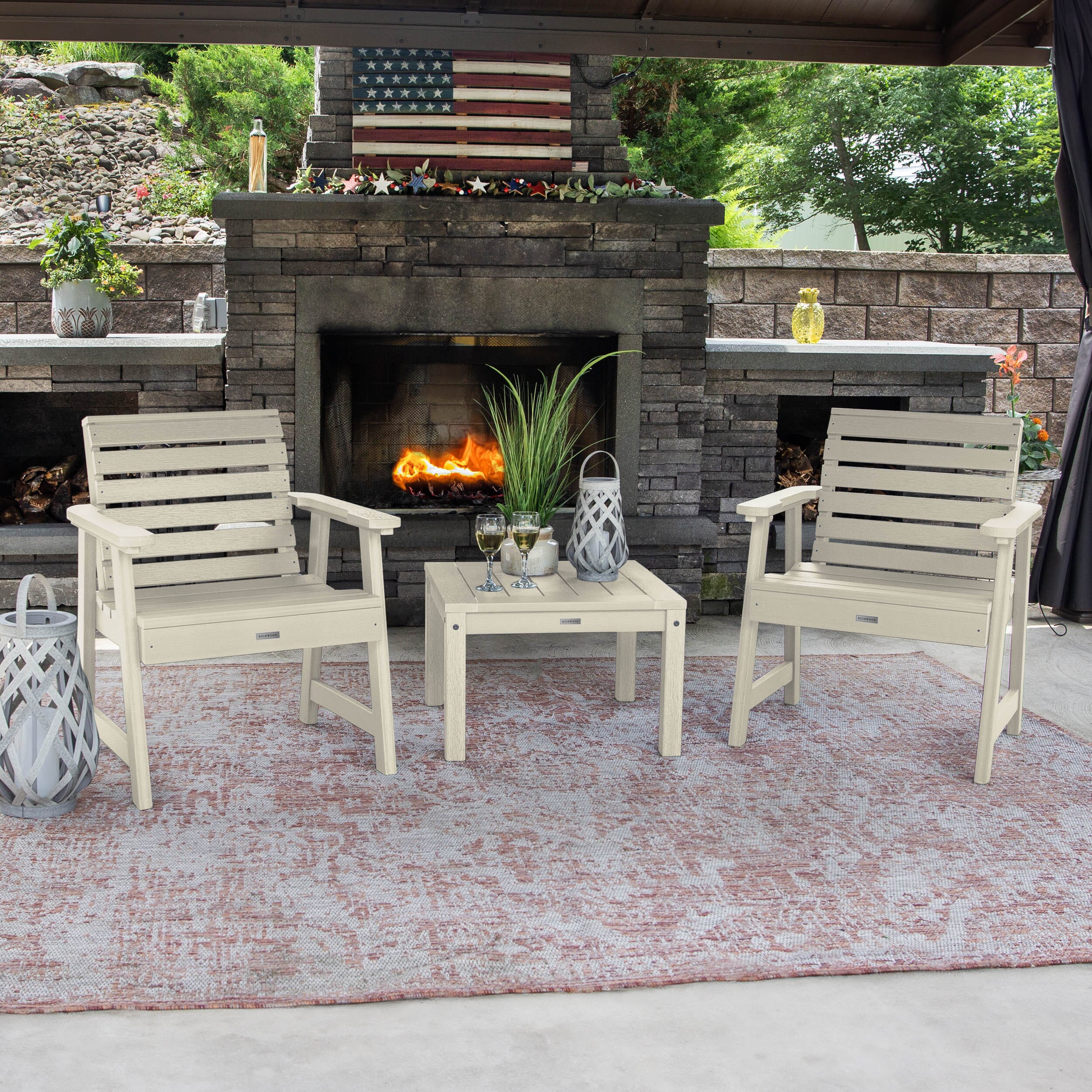 2 Weatherly Garden Chairs with Square Side Table - Image 14