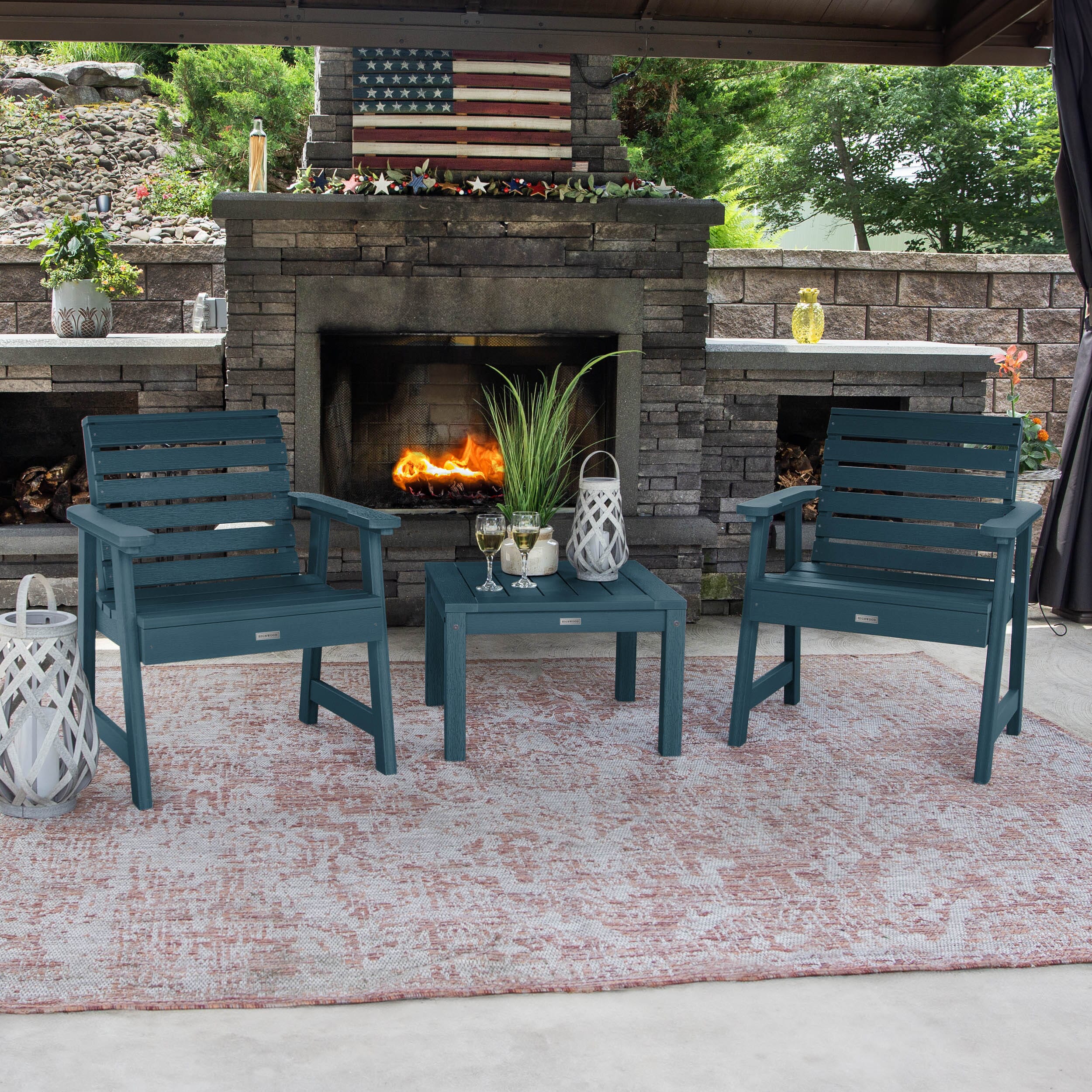 2 Weatherly Garden Chairs with Square Side Table - Image 17