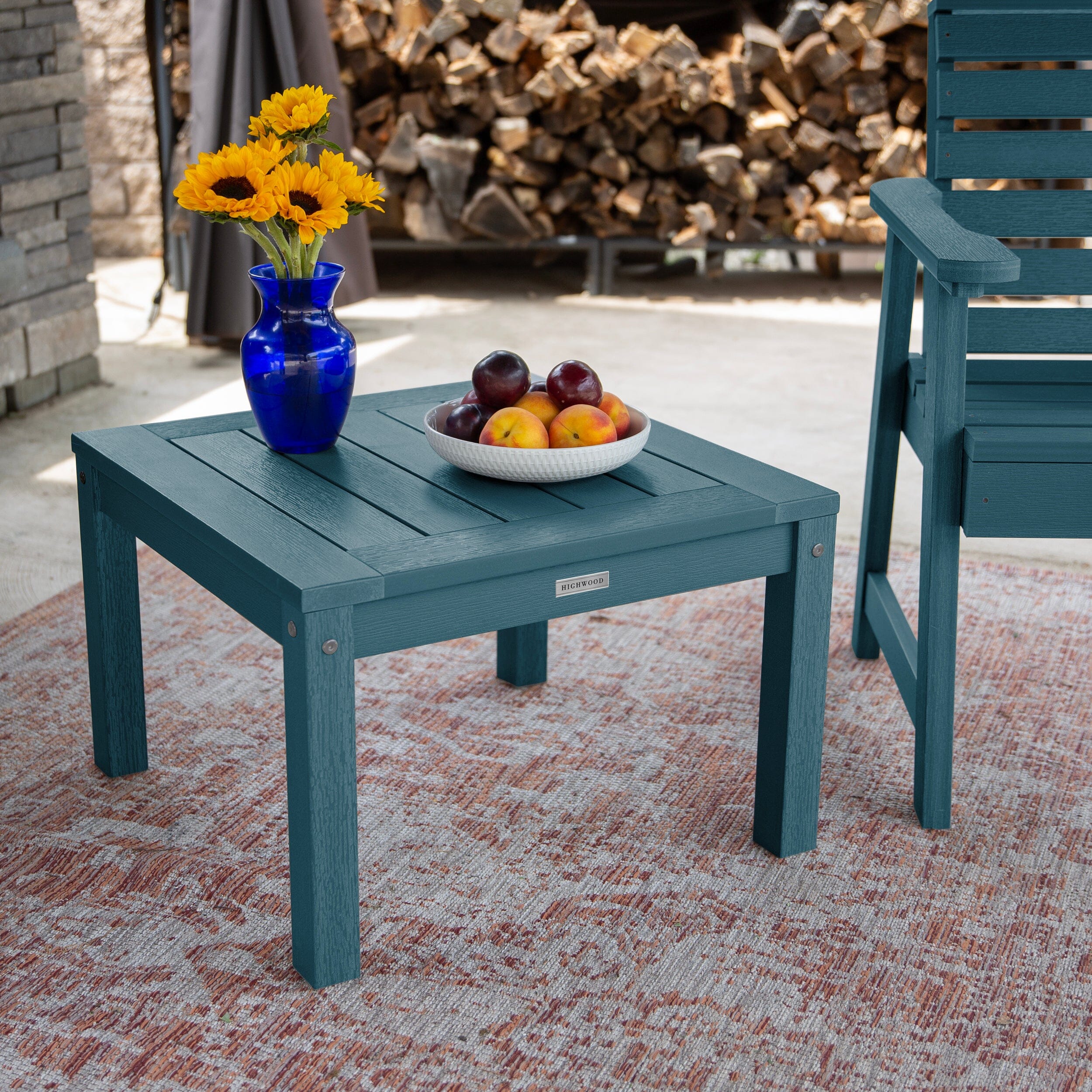 2 Weatherly Garden Chairs with Square Side Table - Image 18