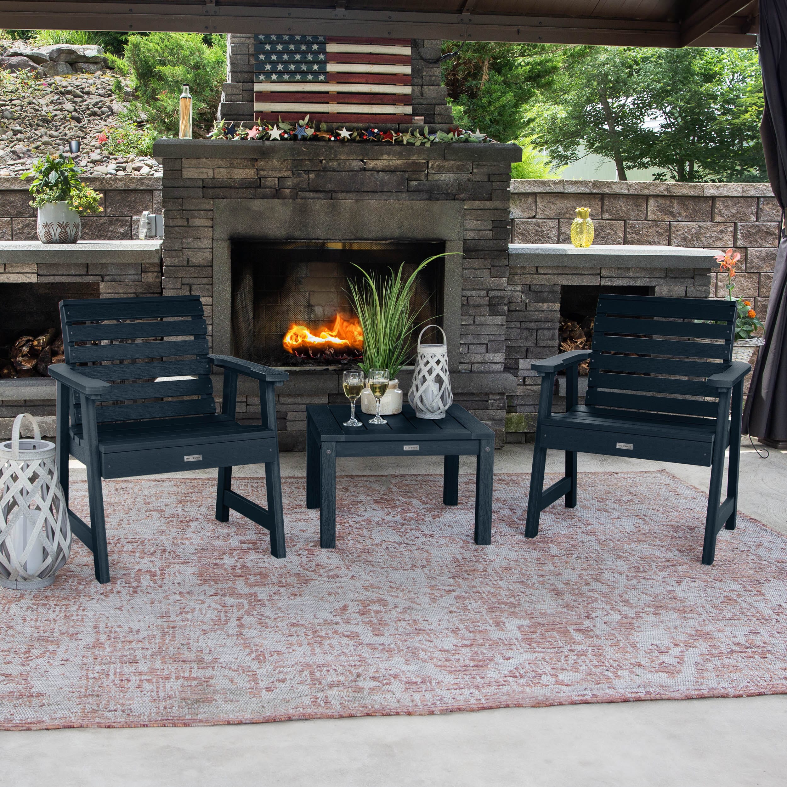 2 Weatherly Garden Chairs with Square Side Table - Image 20