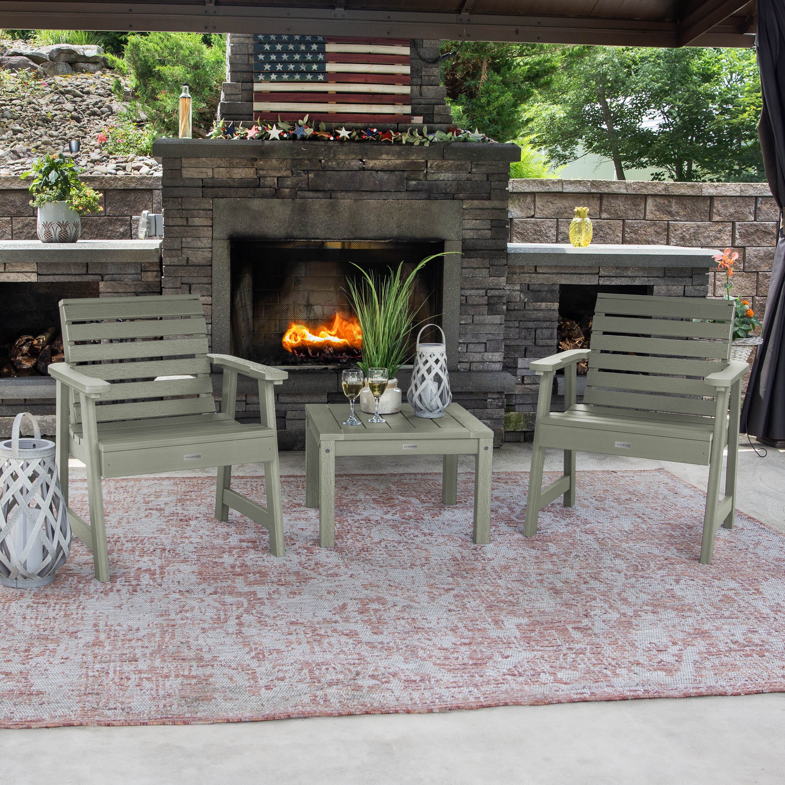 2 Weatherly Garden Chairs with Square Side Table - Image 26