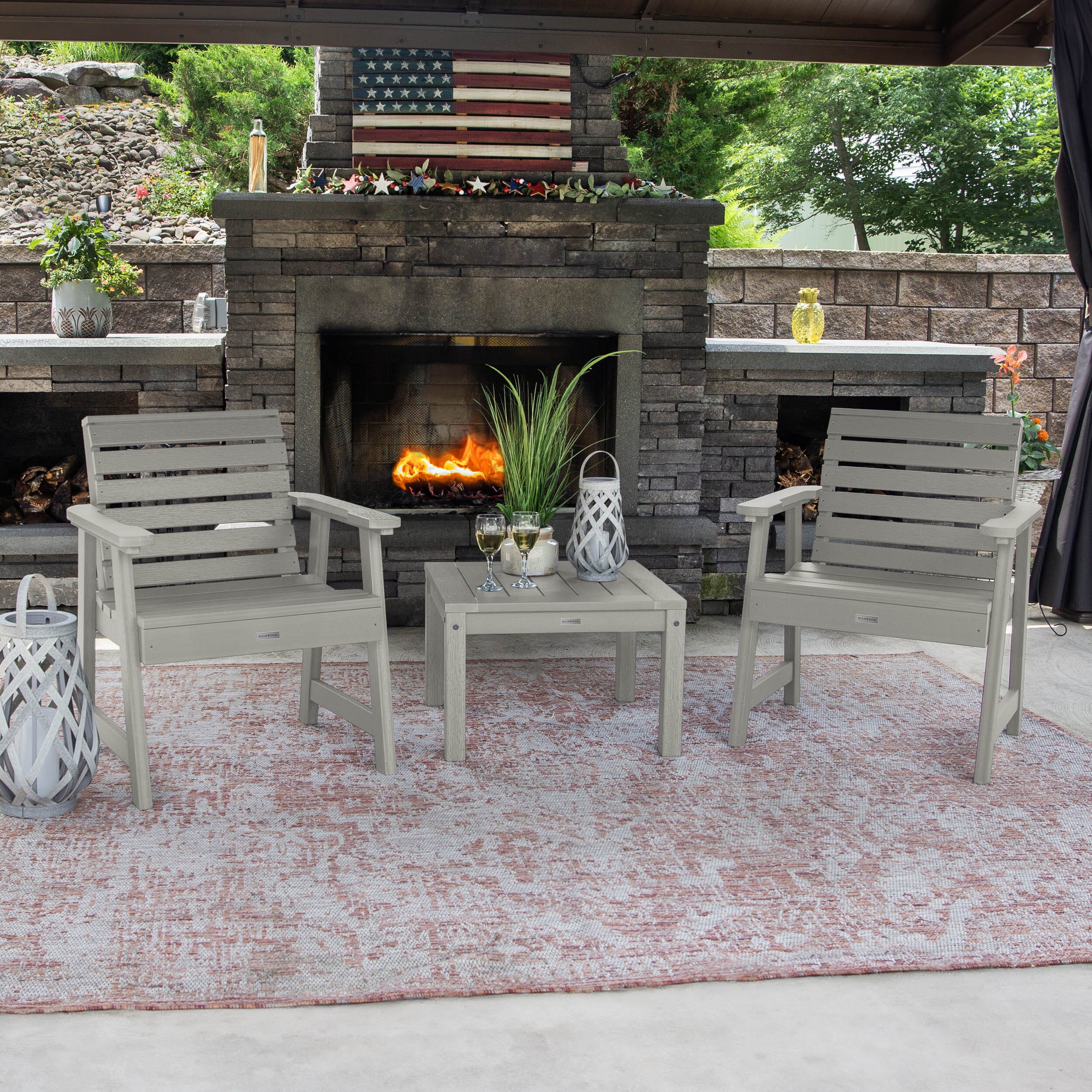 2 Weatherly Garden Chairs with Square Side Table - Image 29