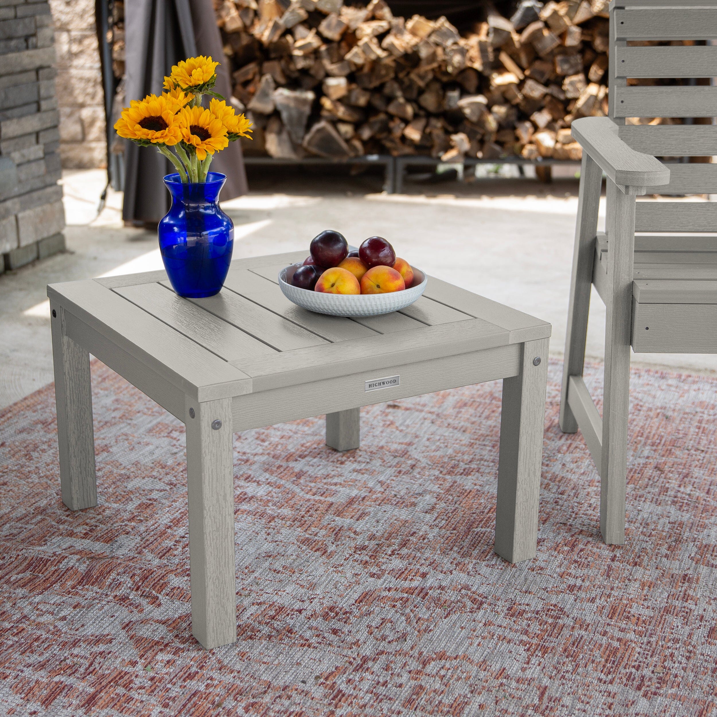 2 Weatherly Garden Chairs with Square Side Table - Image 30