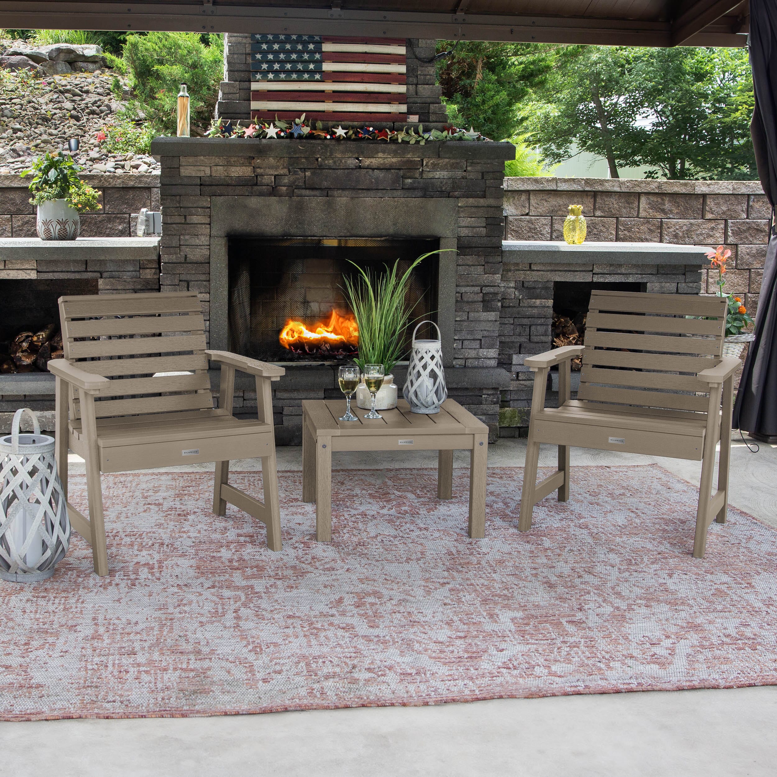 2 Weatherly Garden Chairs with Square Side Table - Image 32