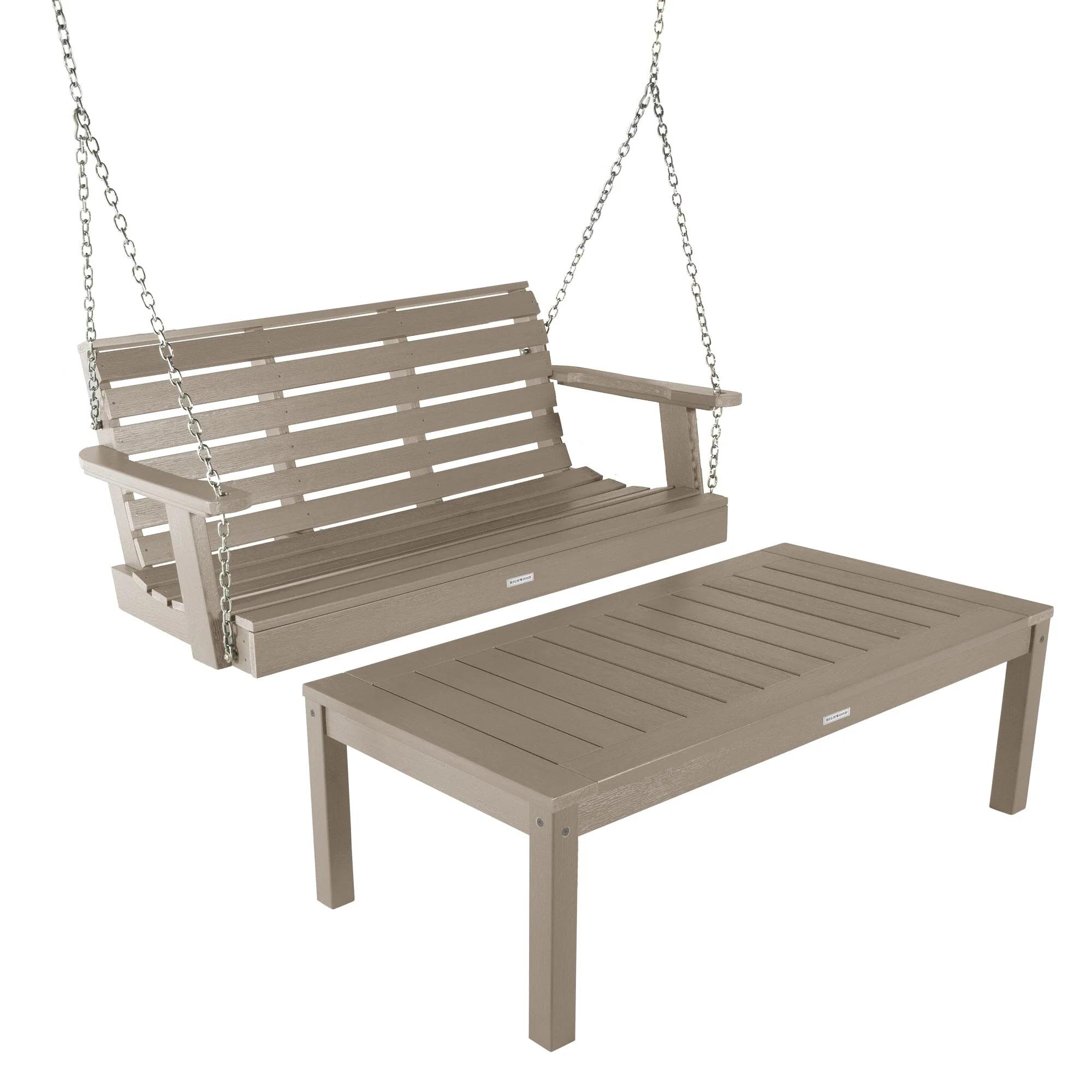 Weatherly Porch Swing 4ft and Adirondack Coffee Table - Image 21