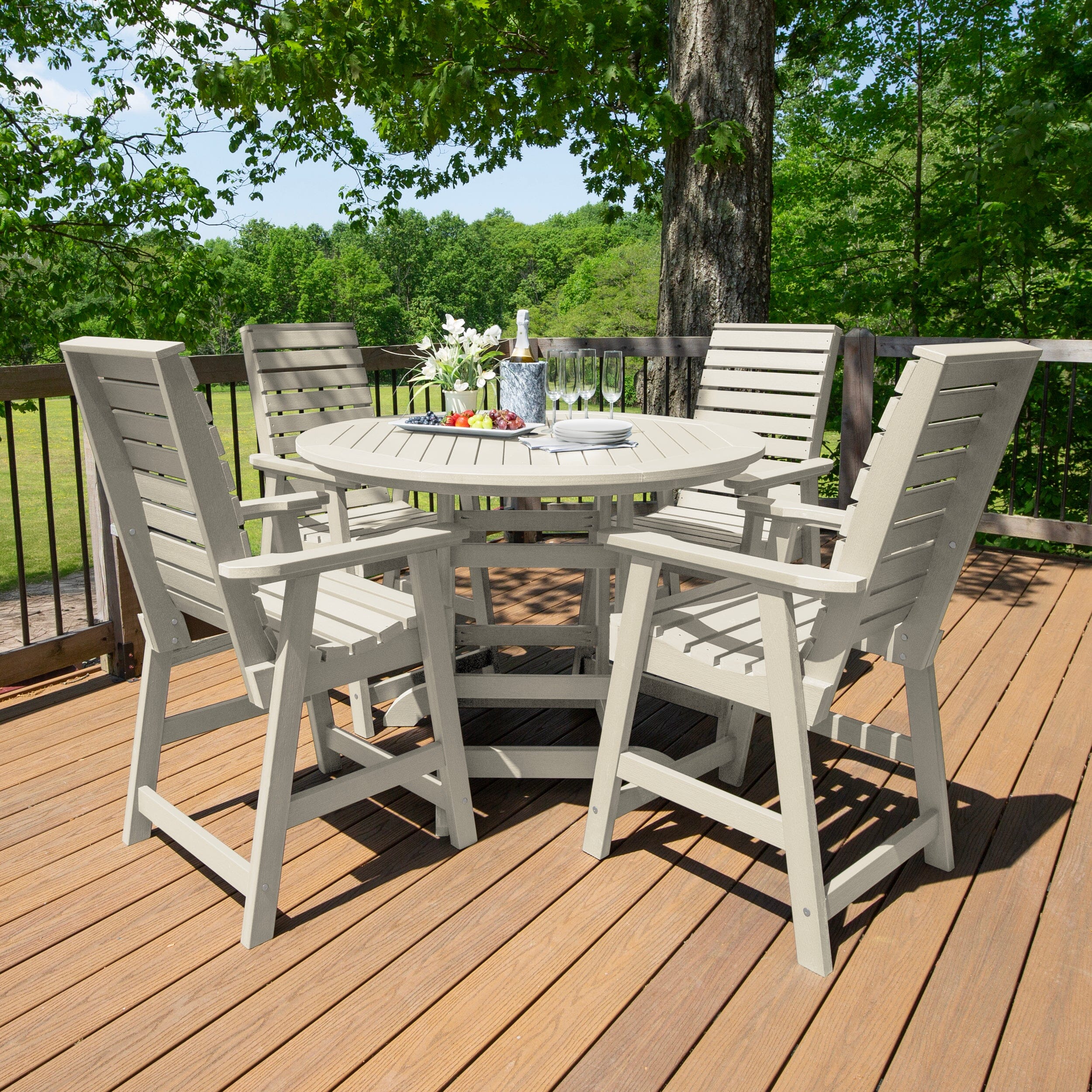 Weatherly 5pc 48in Round Dining Set - Counter Height - Image 22