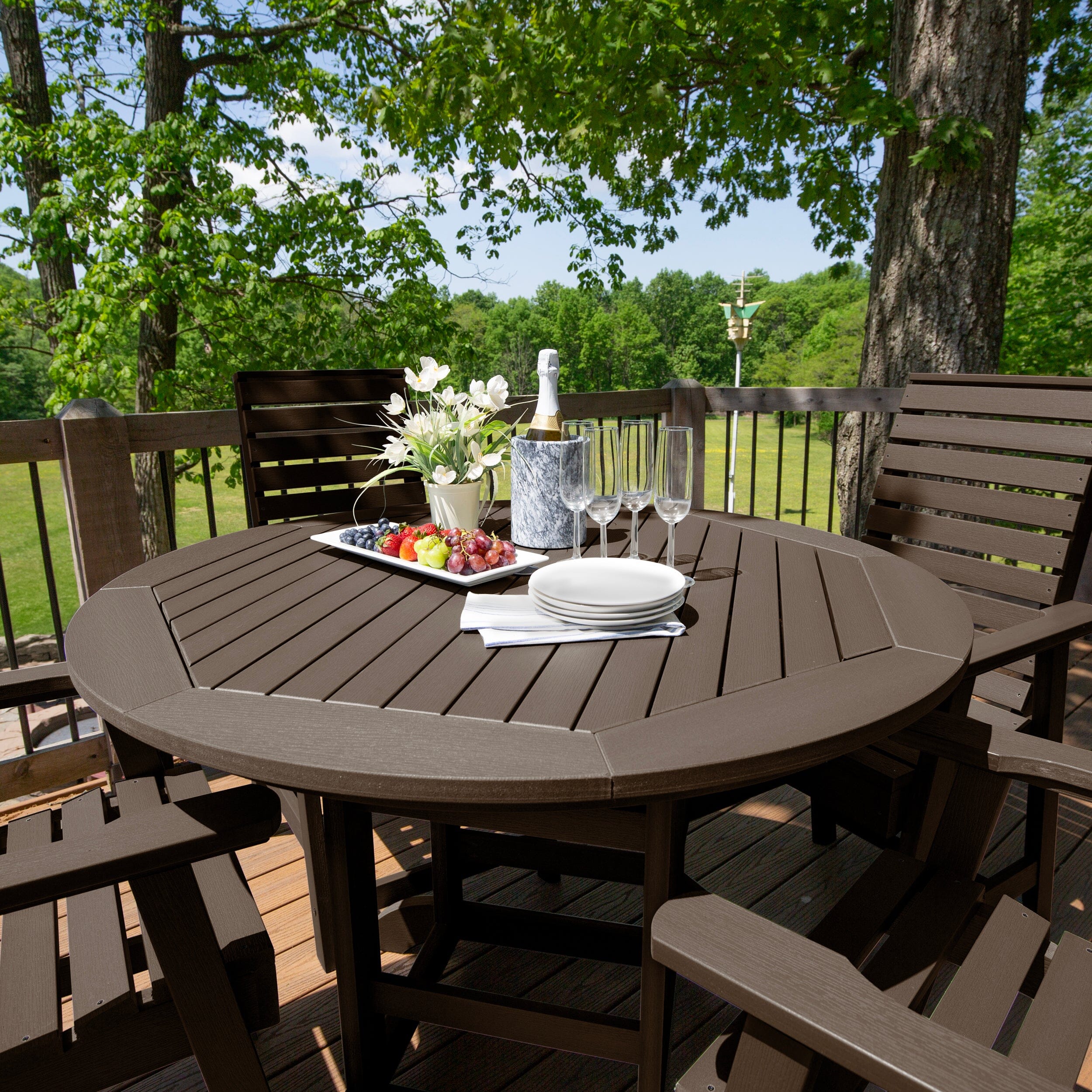 Weatherly 5pc 48in Round Dining Set - Counter Height - Image 3