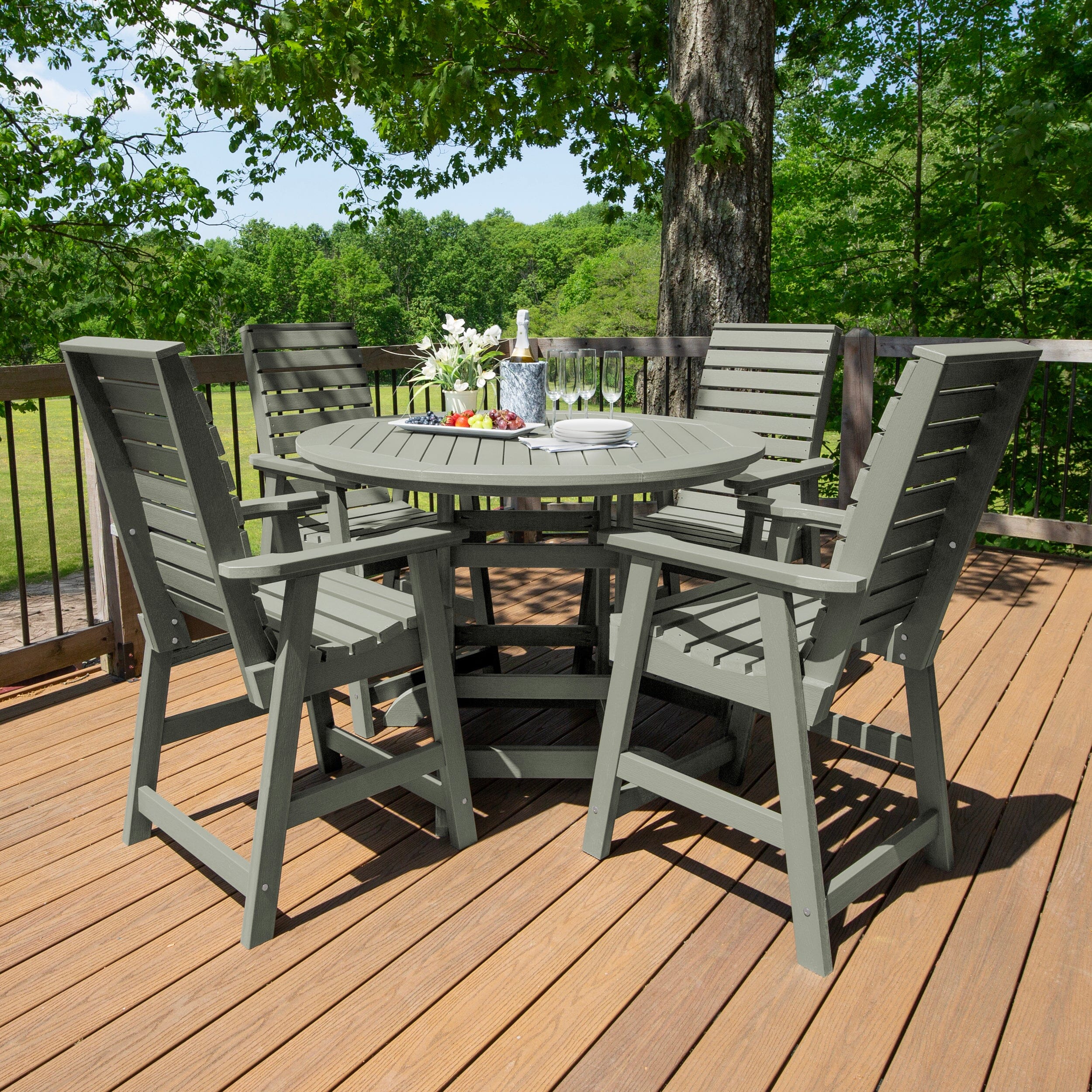 Weatherly 5pc 48in Round Dining Set - Counter Height - Image 34