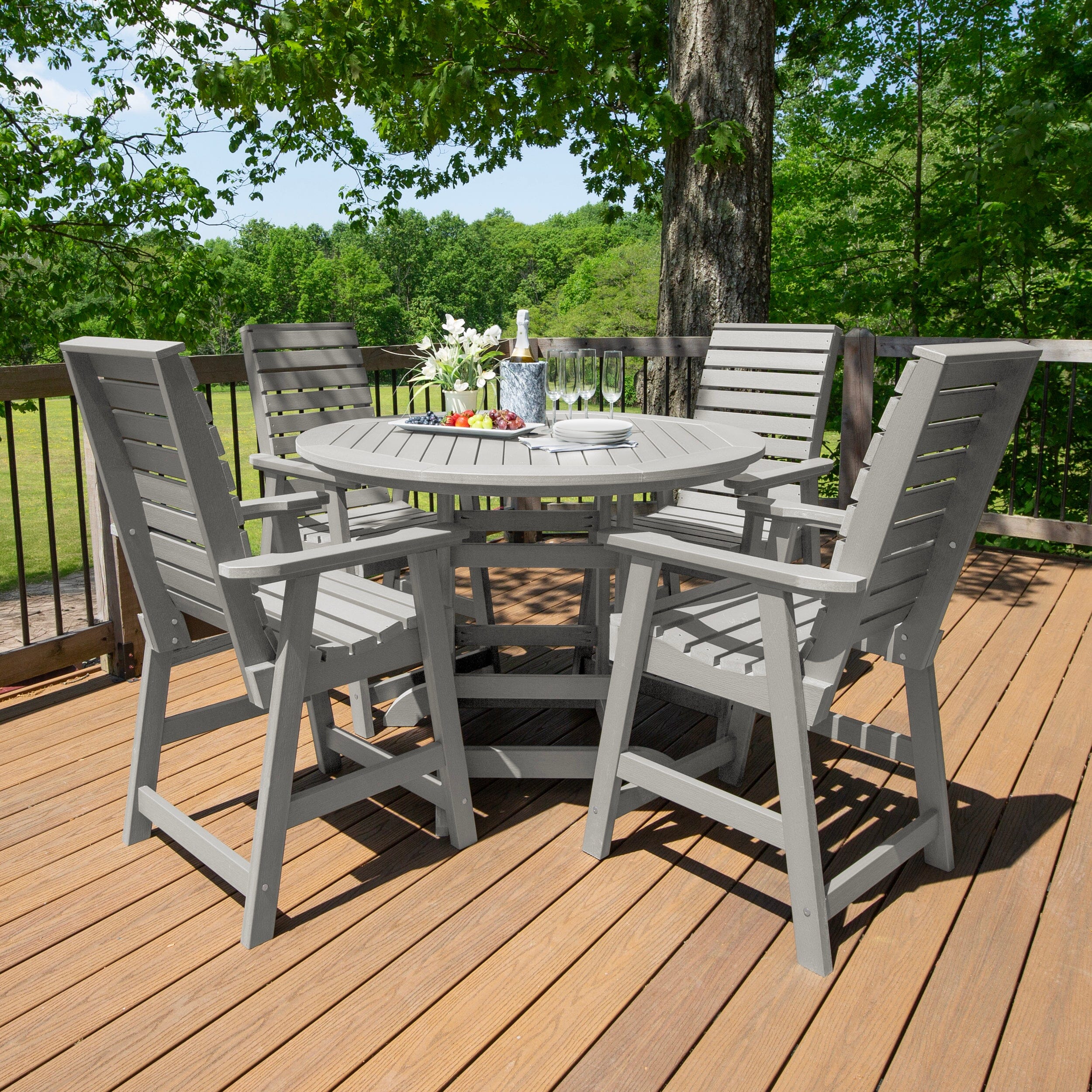 Weatherly 5pc 48in Round Dining Set - Counter Height - Image 38
