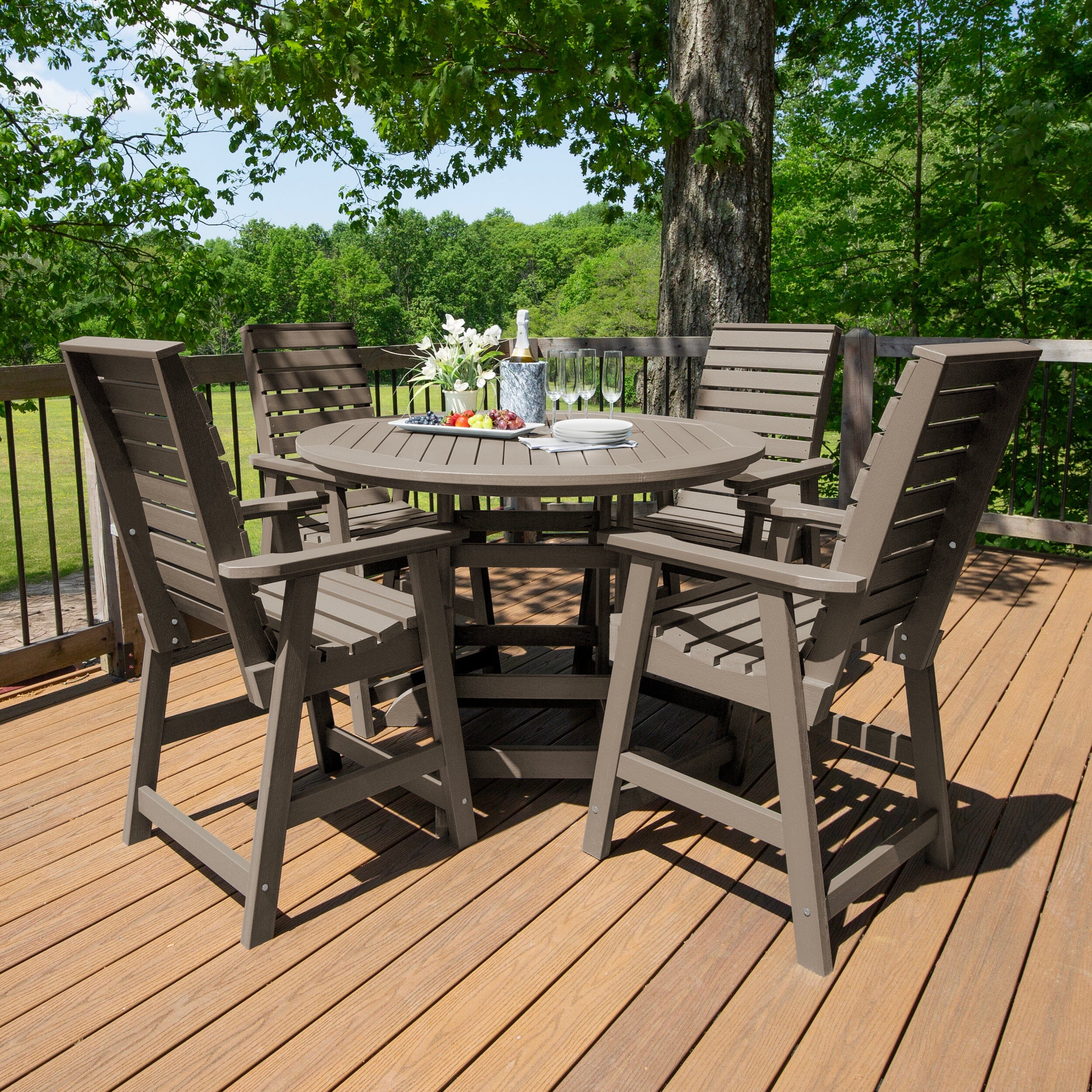 Weatherly 5pc 48in Round Dining Set - Counter Height - Image 42