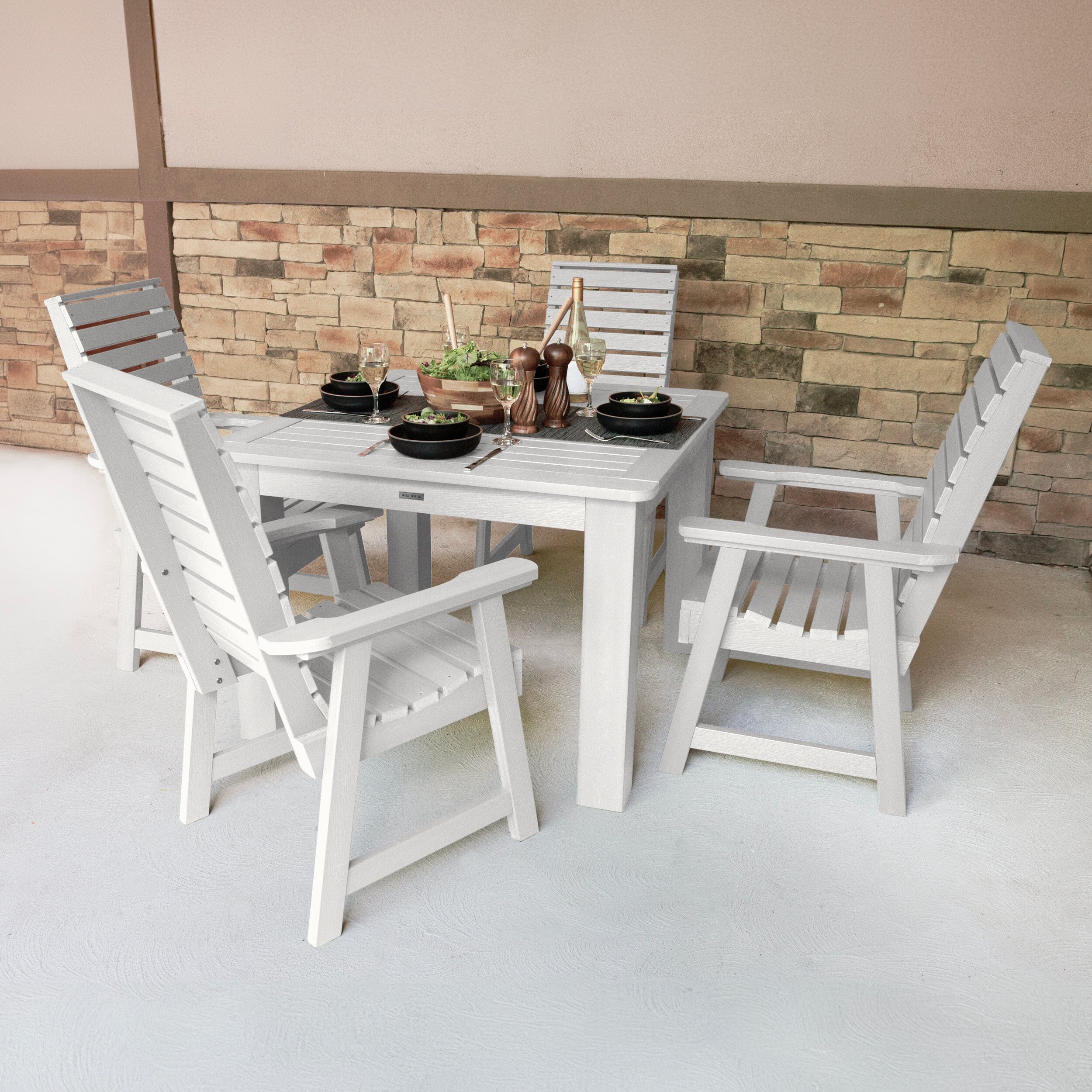 Weatherly 5pc Square Dining Set 42in x 42in - Dining Height - Image 11