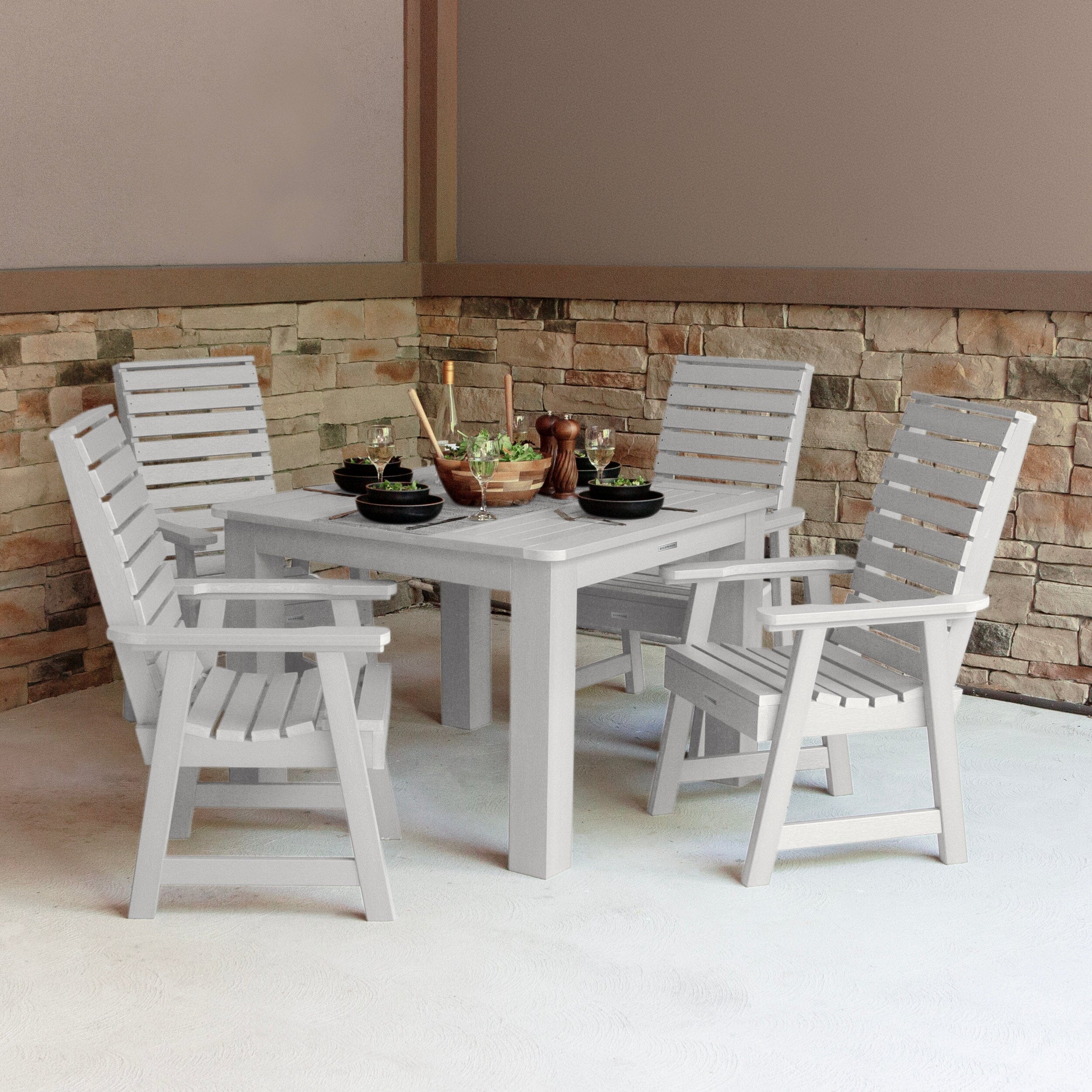 Weatherly 5pc Square Dining Set 42in x 42in - Dining Height - Image 12