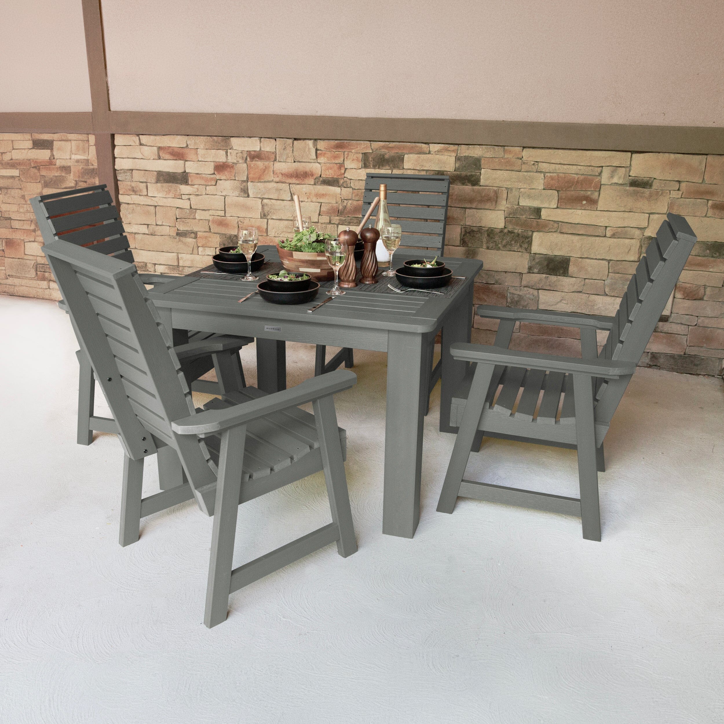 Weatherly 5pc Square Dining Set 42in x 42in - Dining Height - Image 14