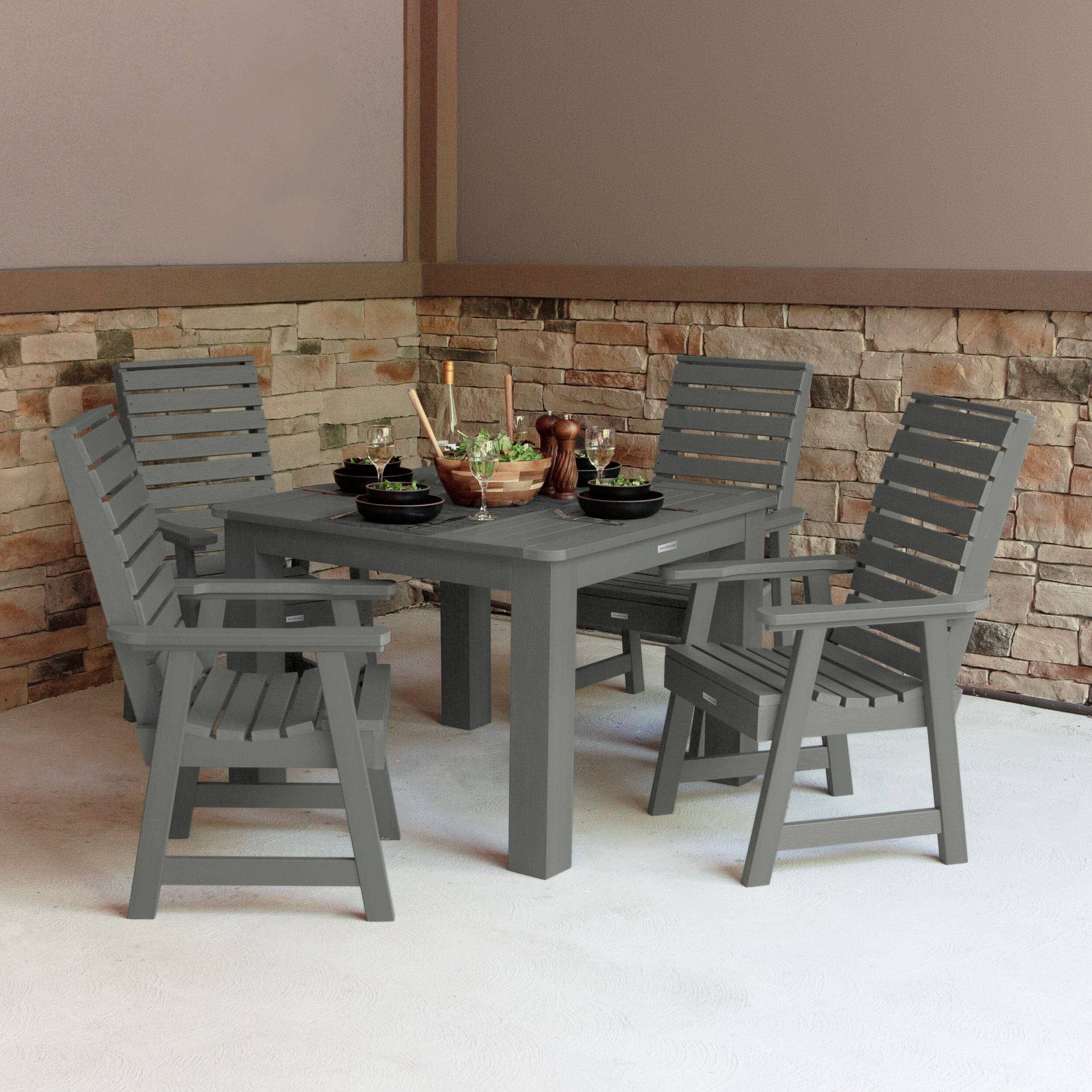 Weatherly 5pc Square Dining Set 42in x 42in - Dining Height - Image 15