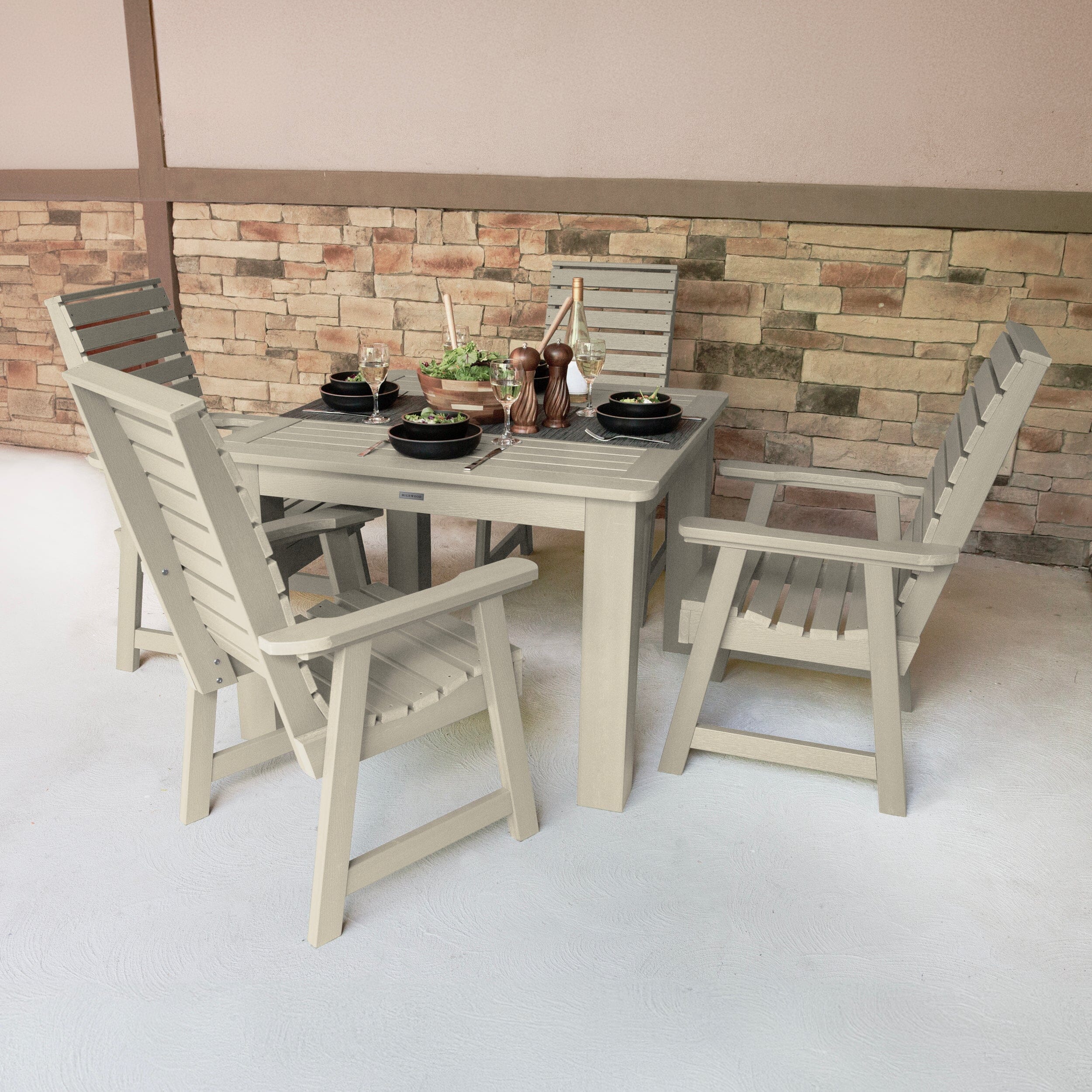 Weatherly 5pc Square Dining Set 42in x 42in - Dining Height - Image 17