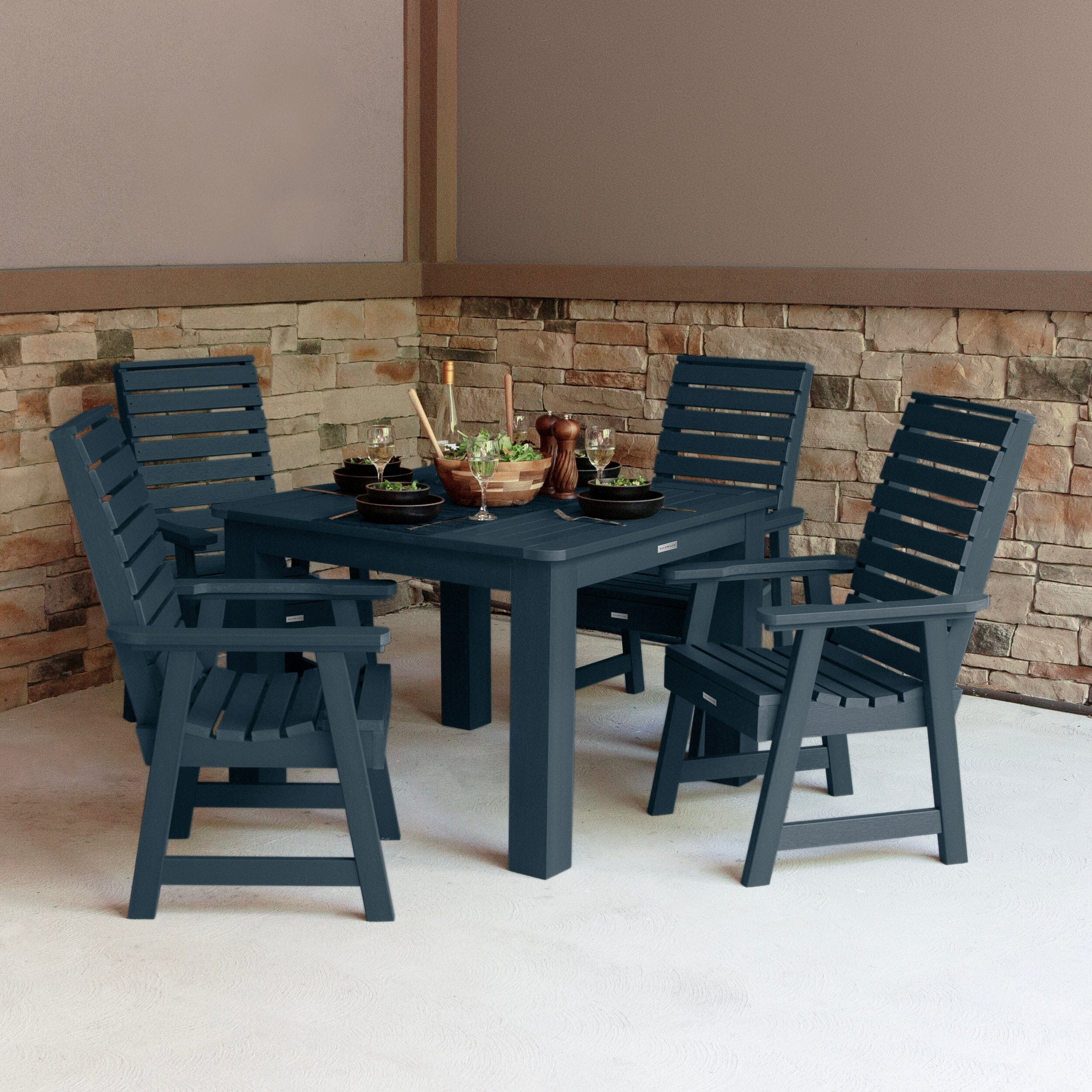 Weatherly 5pc Square Dining Set 42in x 42in - Dining Height - Image 21