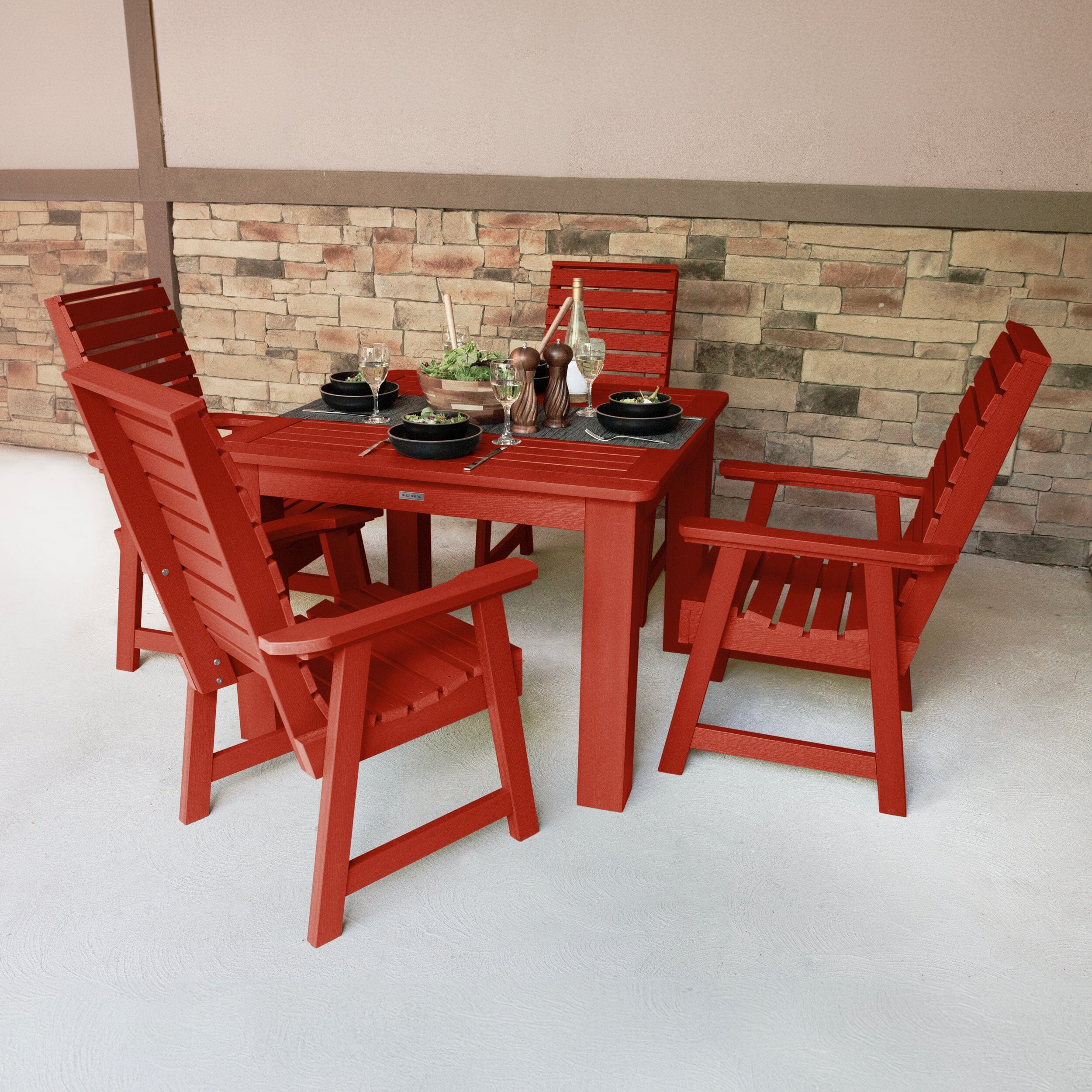 Weatherly 5pc Square Dining Set 42in x 42in - Dining Height - Image 23