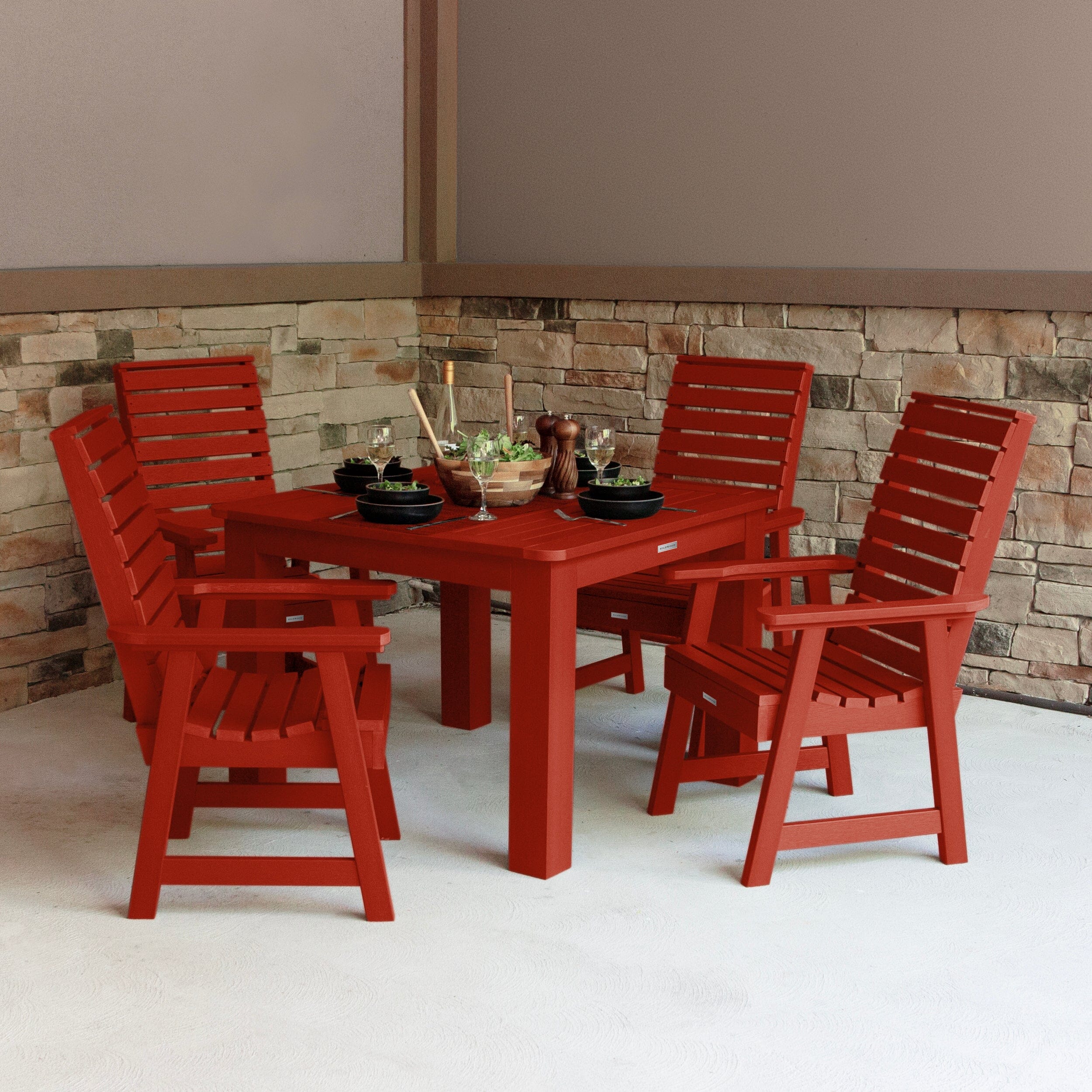 Weatherly 5pc Square Dining Set 42in x 42in - Dining Height - Image 24
