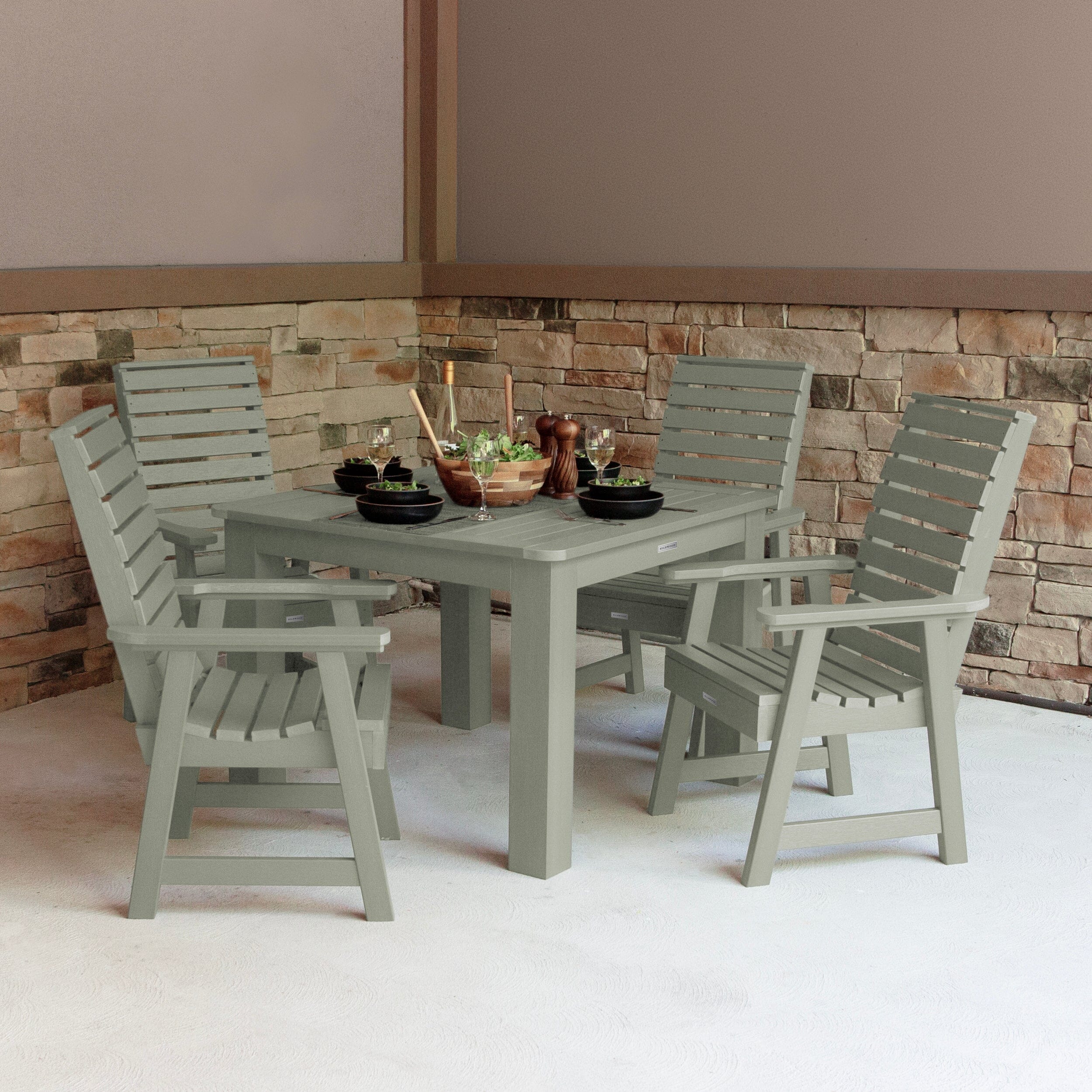 Weatherly 5pc Square Dining Set 42in x 42in - Dining Height - Image 27