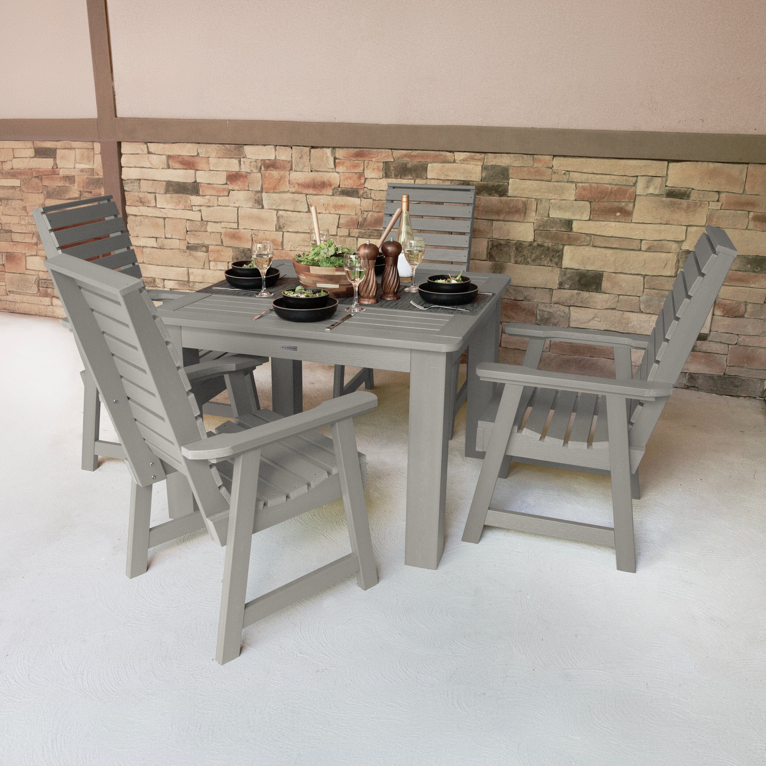 Weatherly 5pc Square Dining Set 42in x 42in - Dining Height - Image 29