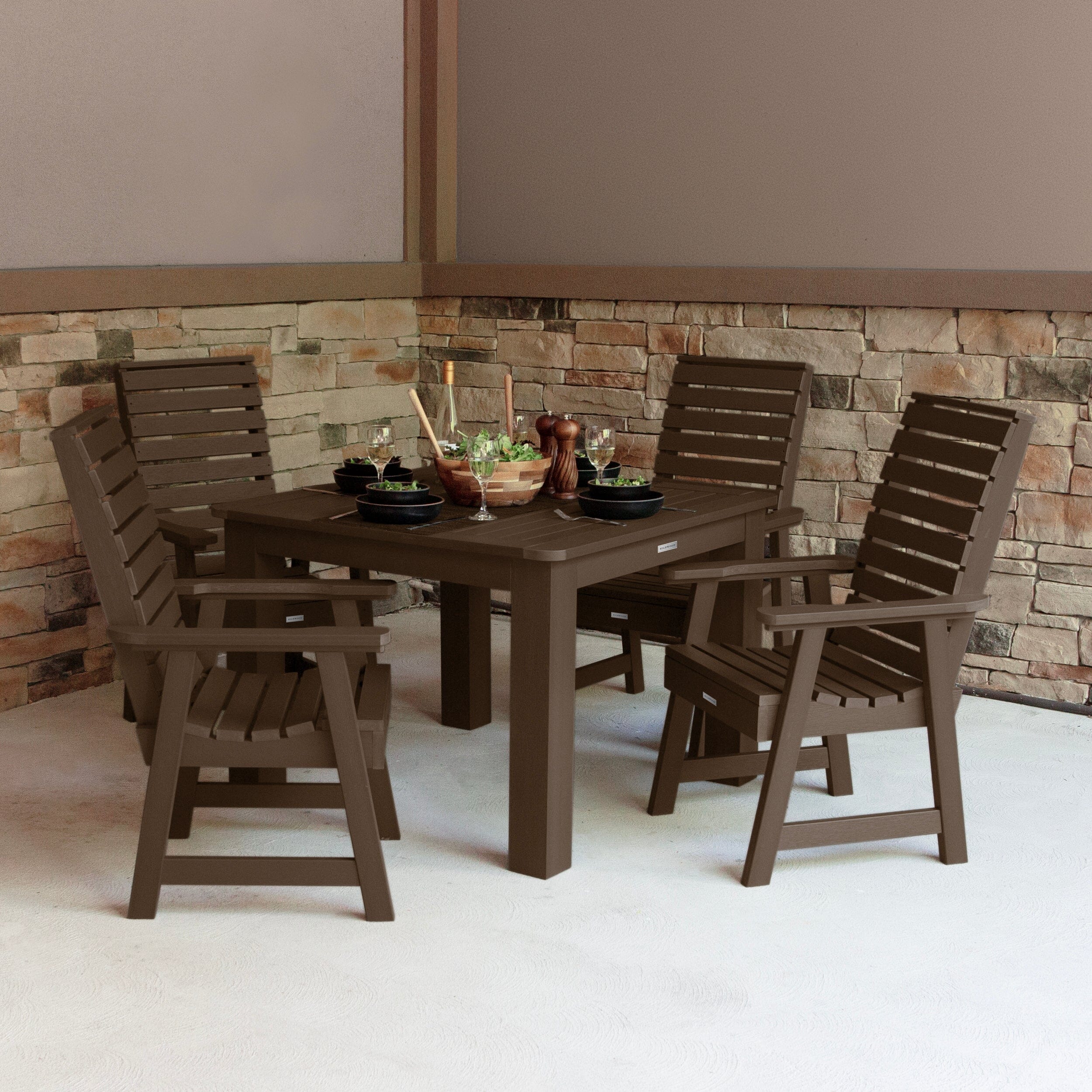 Weatherly 5pc Square Dining Set 42in x 42in - Dining Height - Image 3
