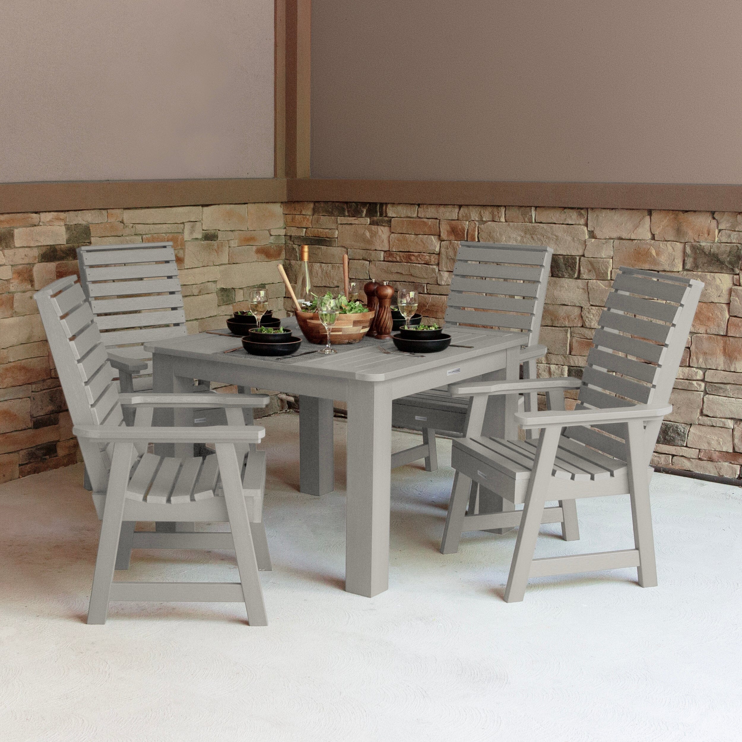 Weatherly 5pc Square Dining Set 42in x 42in - Dining Height - Image 30