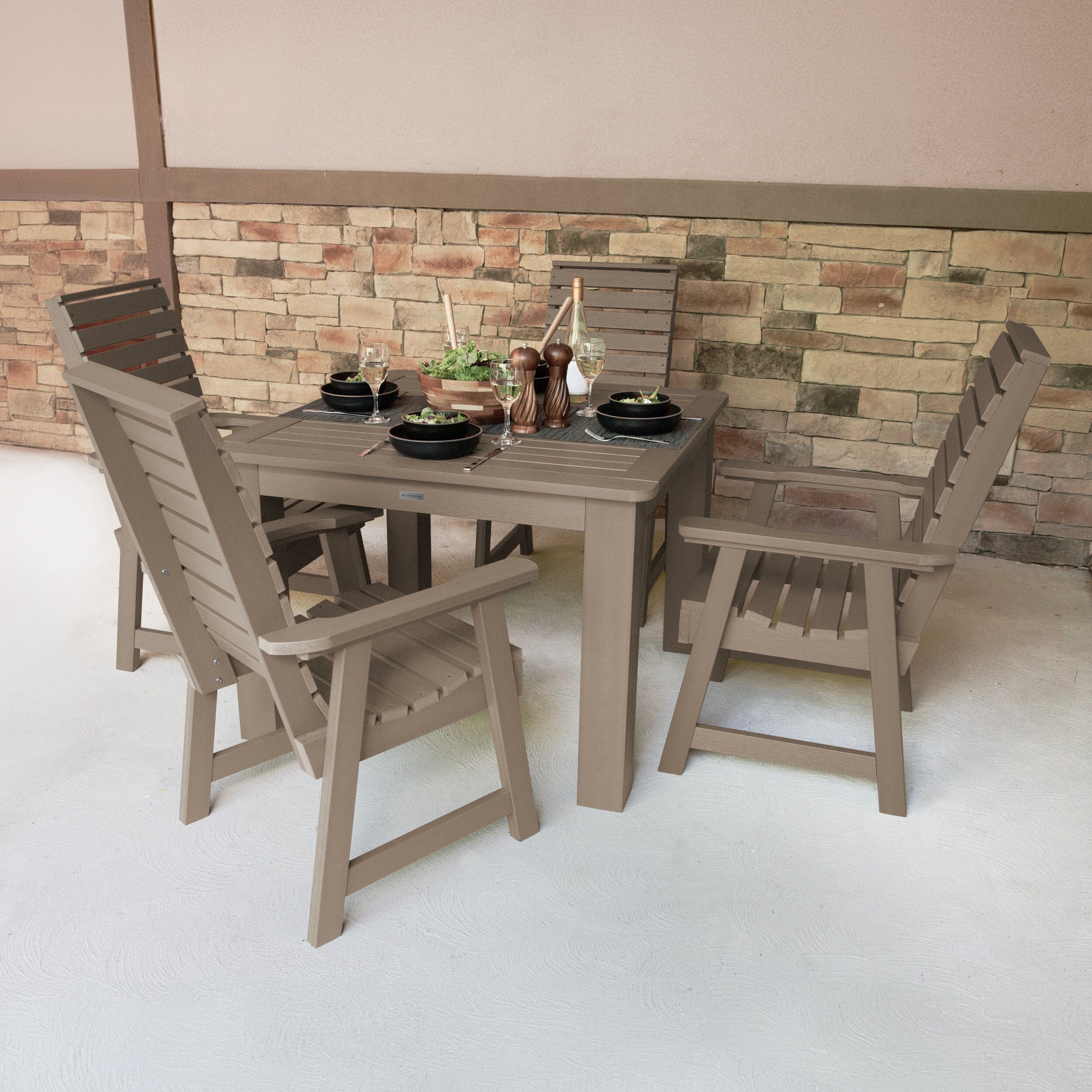 Weatherly 5pc Square Dining Set 42in x 42in - Dining Height - Image 32