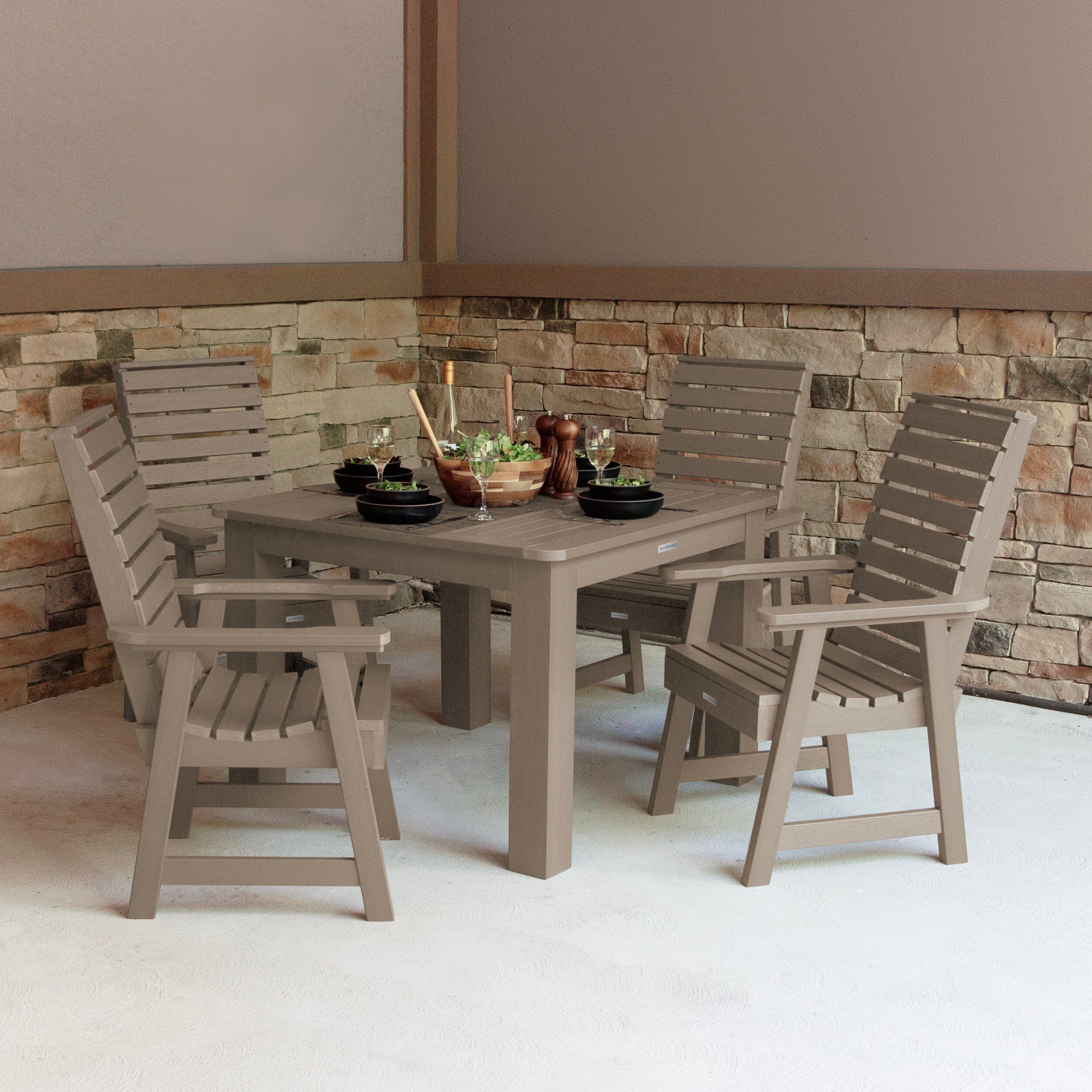 Weatherly 5pc Square Dining Set 42in x 42in - Dining Height - Image 33