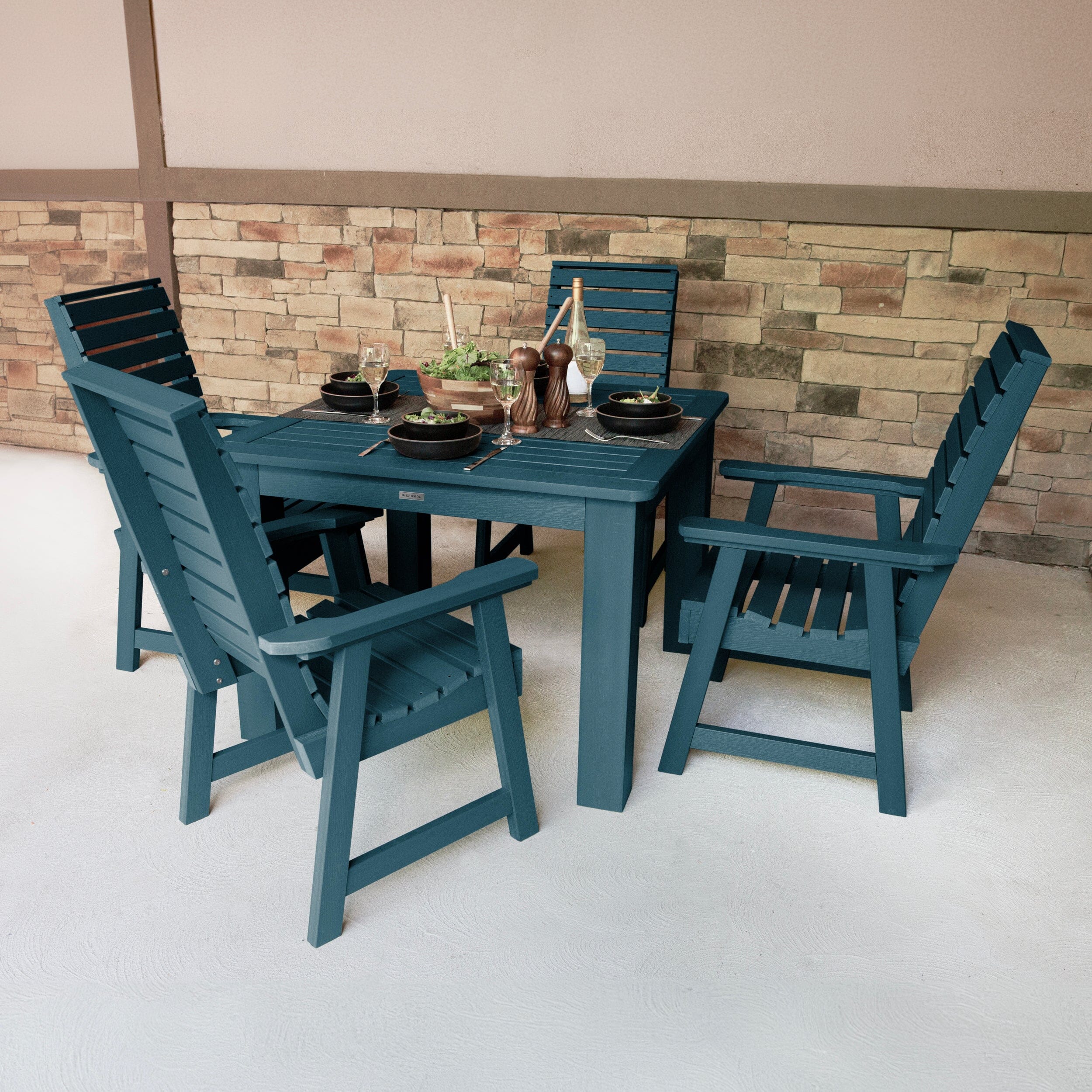 Weatherly 5pc Square Dining Set 42in x 42in - Dining Height - Image 5